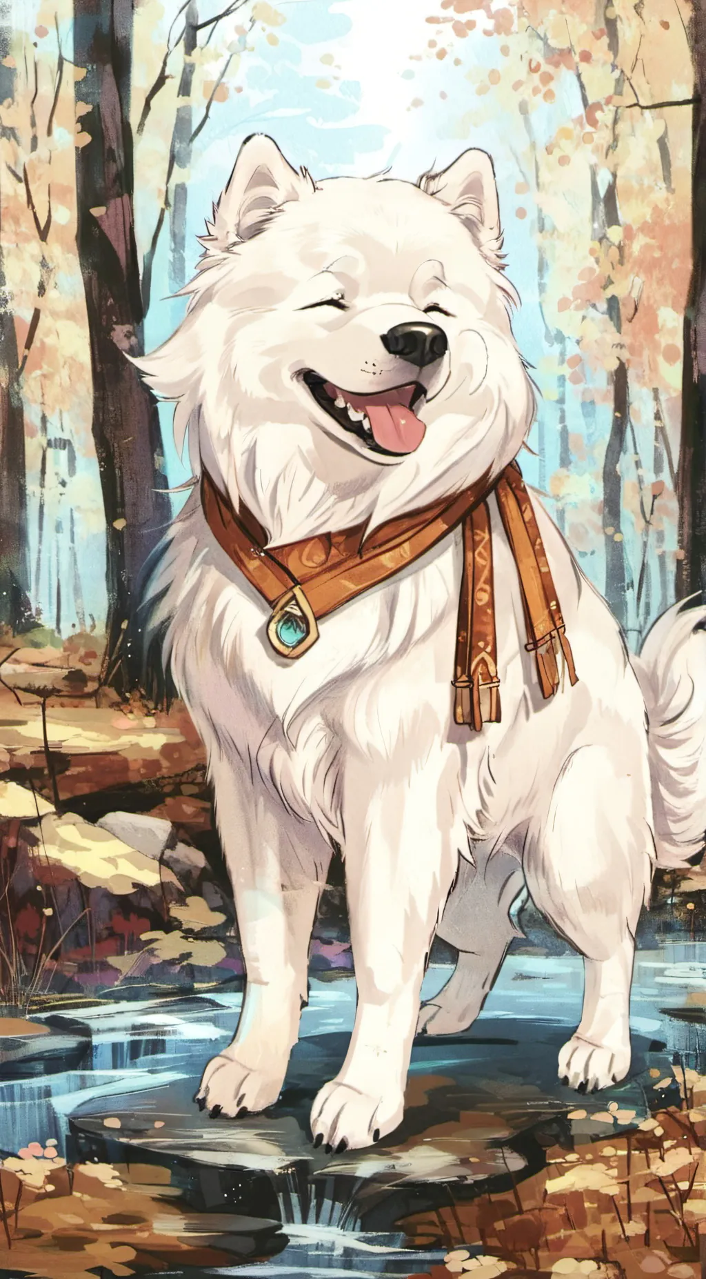 ai character: tundra background