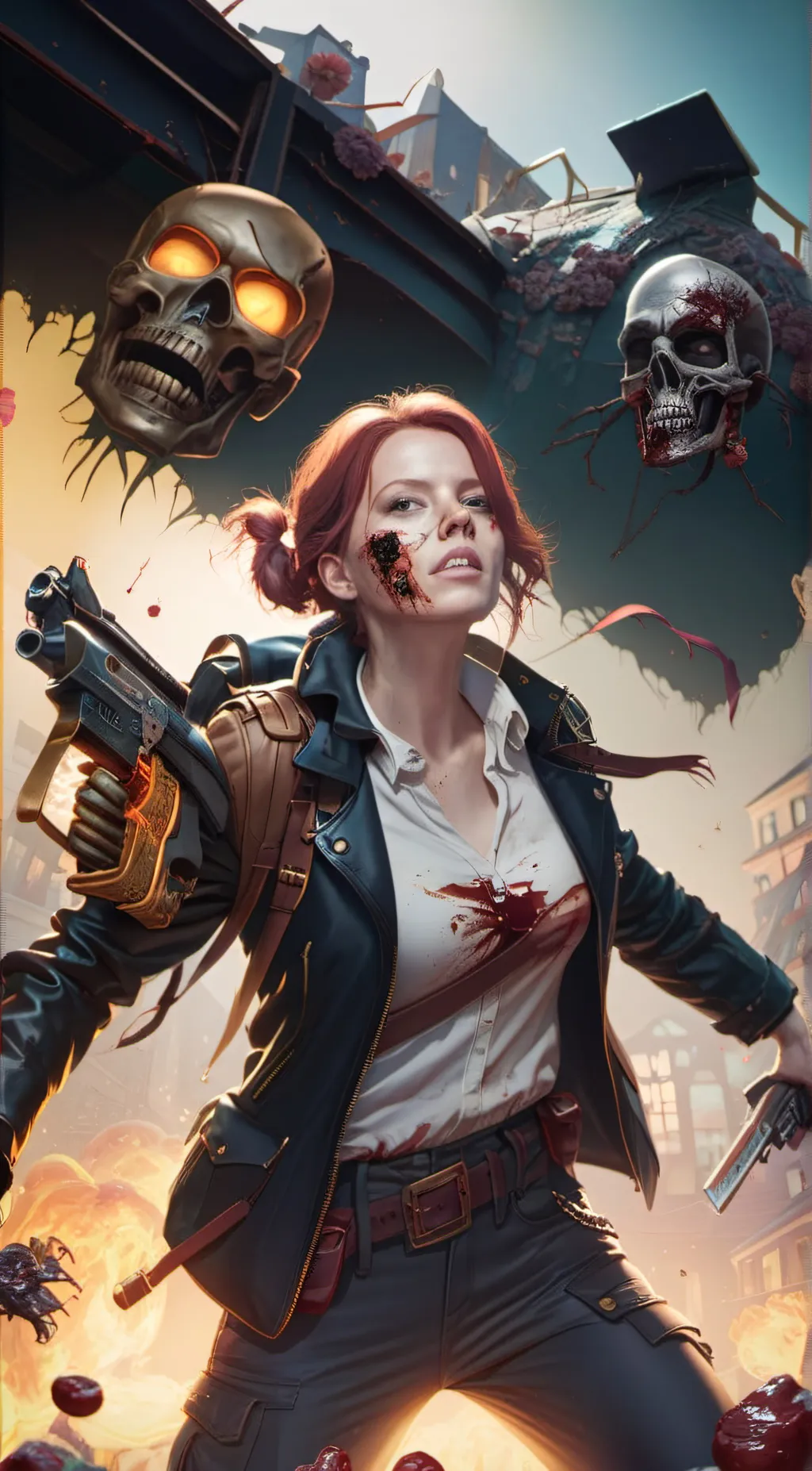 ai character:  zombie killer background