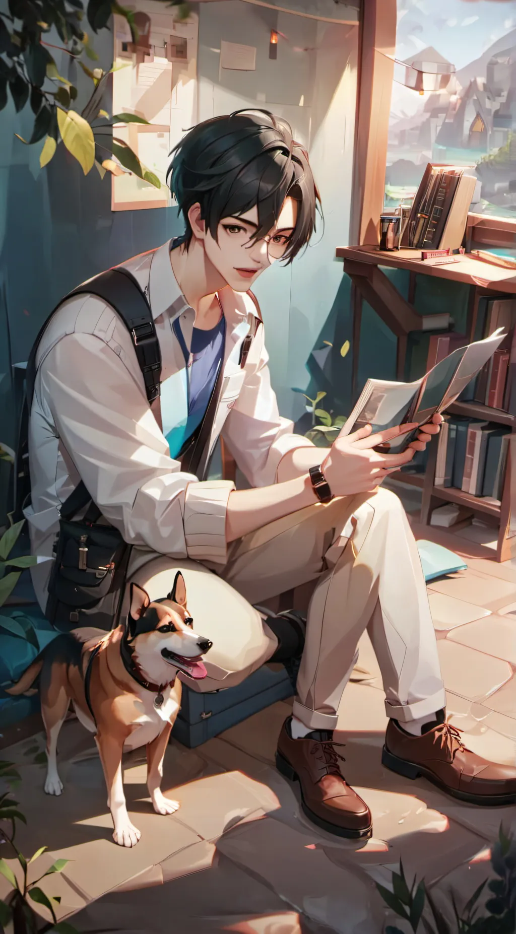 ai character: love background