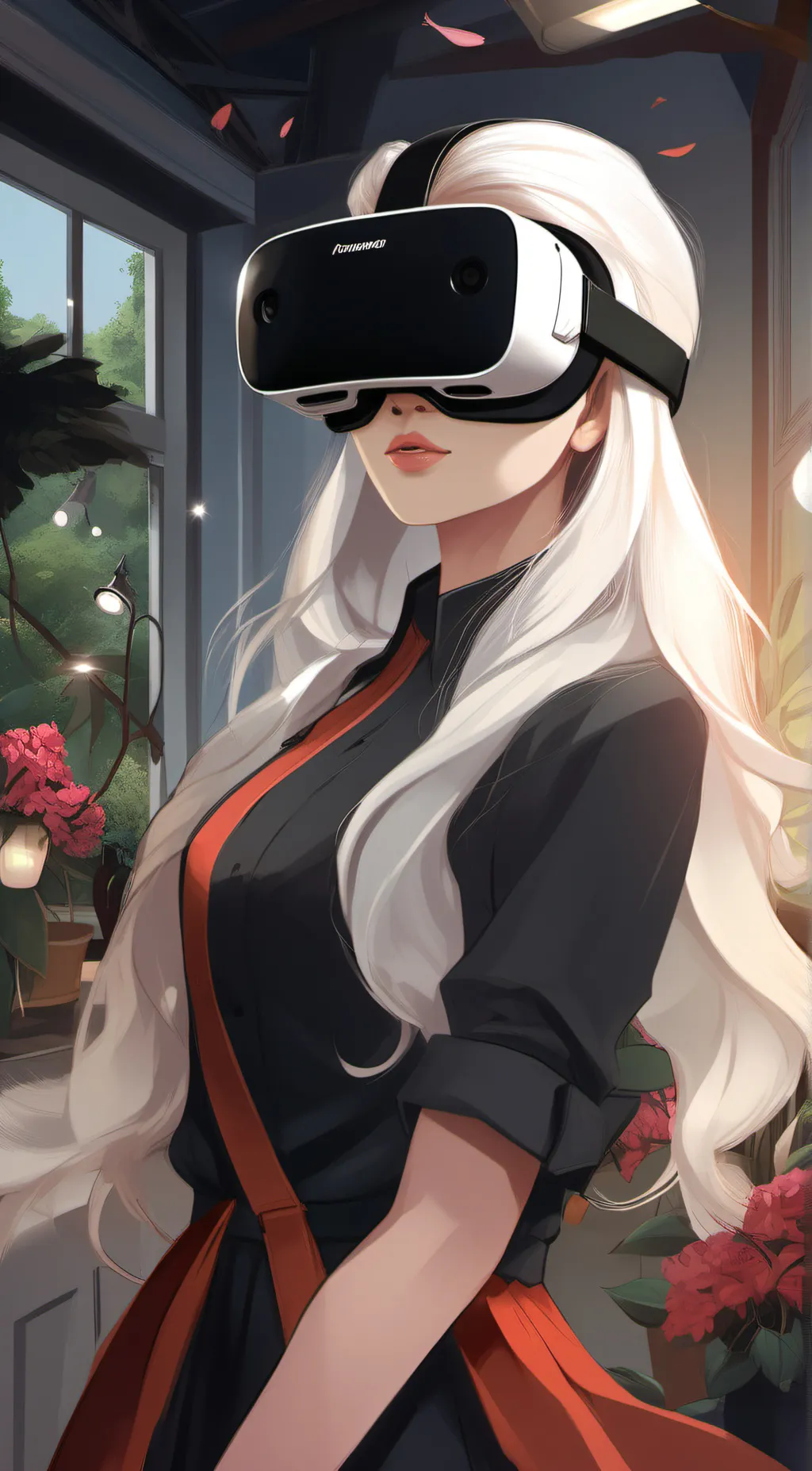 ai character: jax but girl 🎪  background