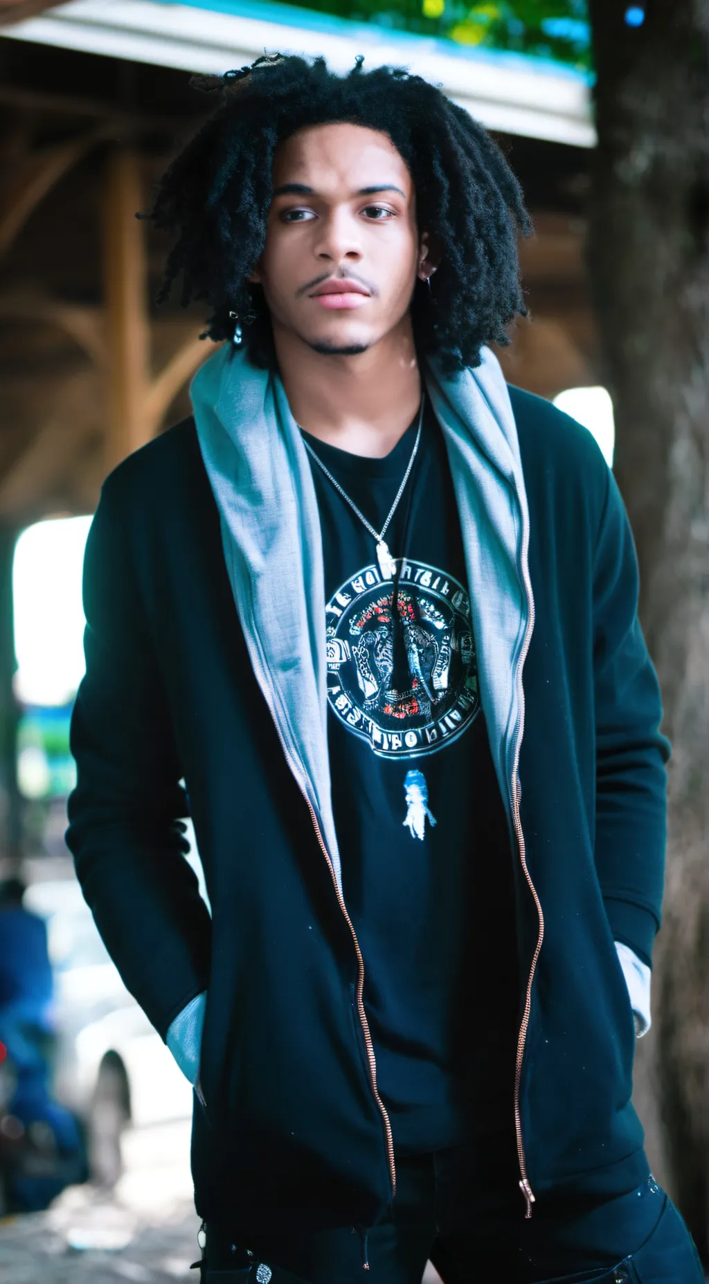 ai character: tray background