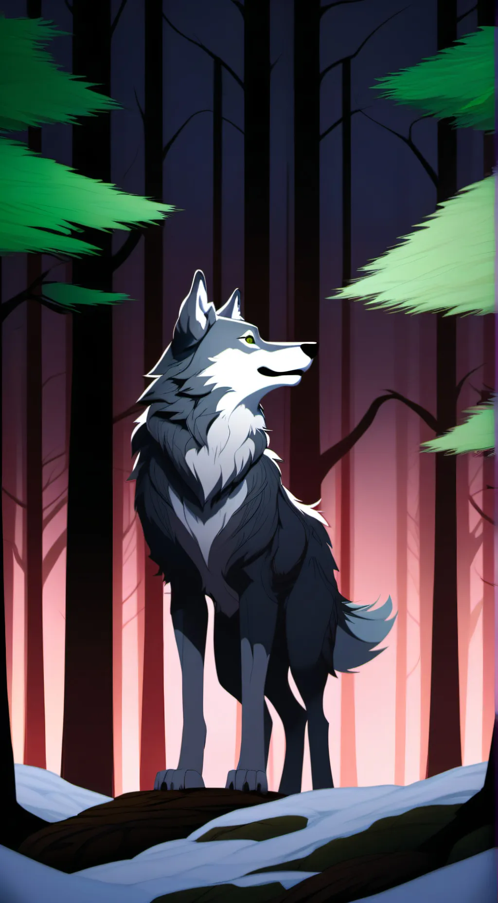 ai character: emo furry background