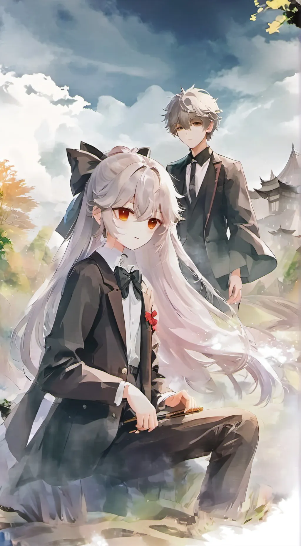 ai character: Elias and Ella  background