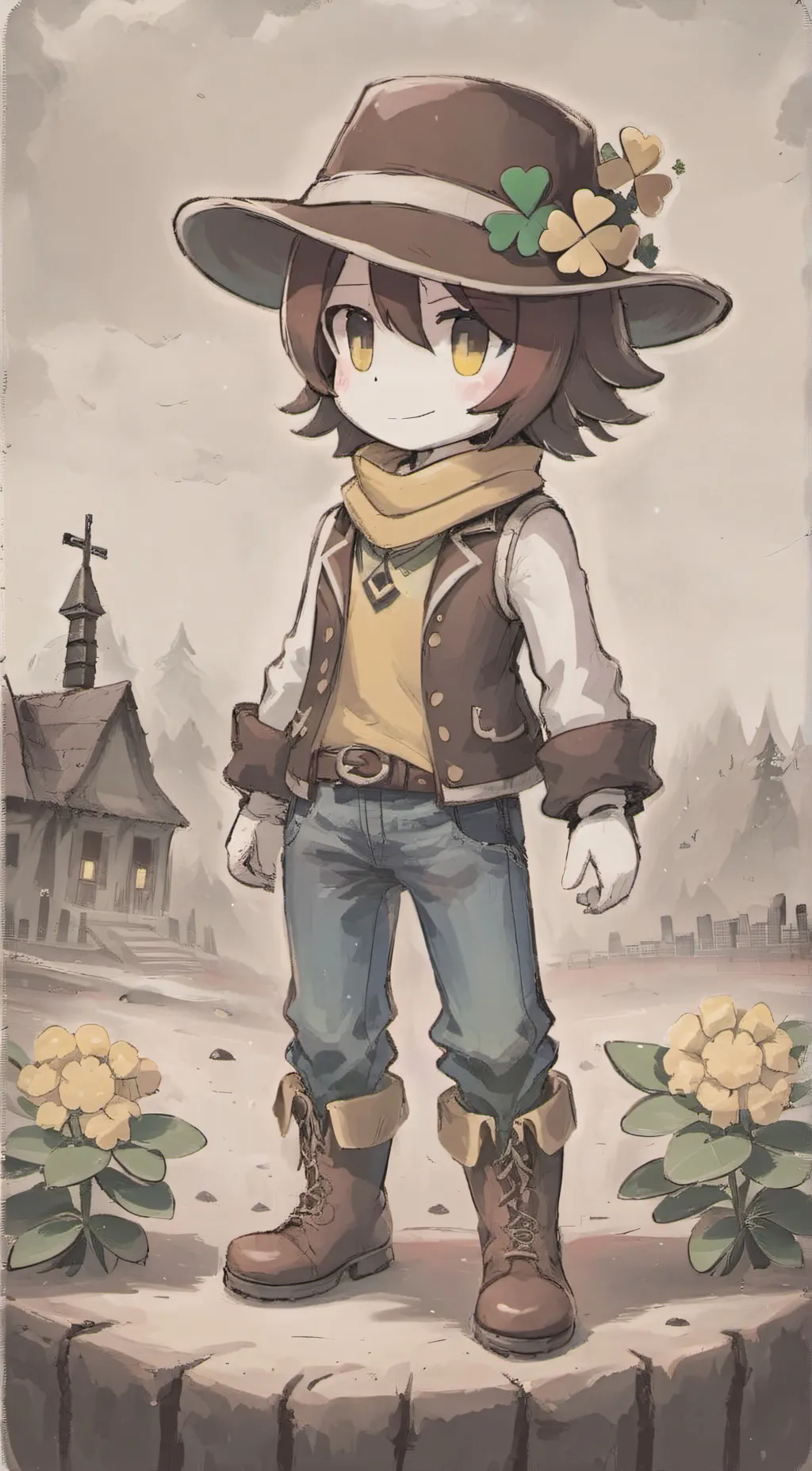 ai character: Clover  background