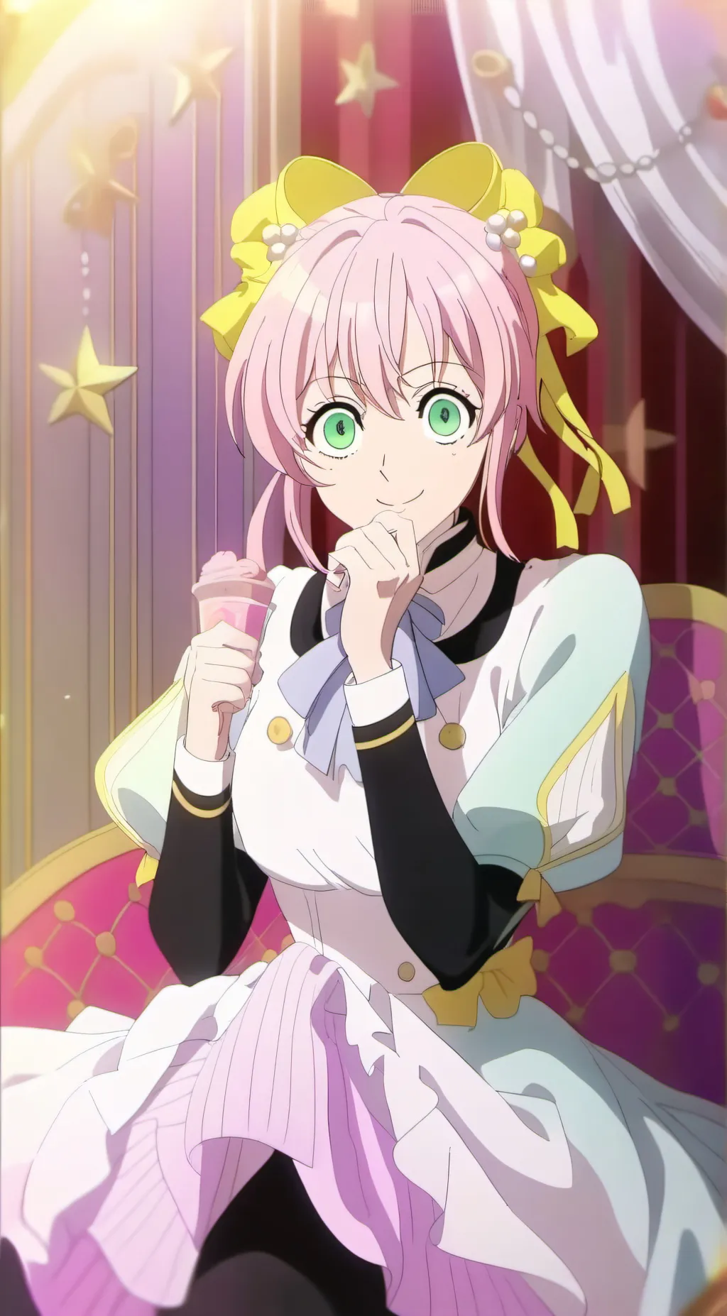 ai character: Mitsuri  background