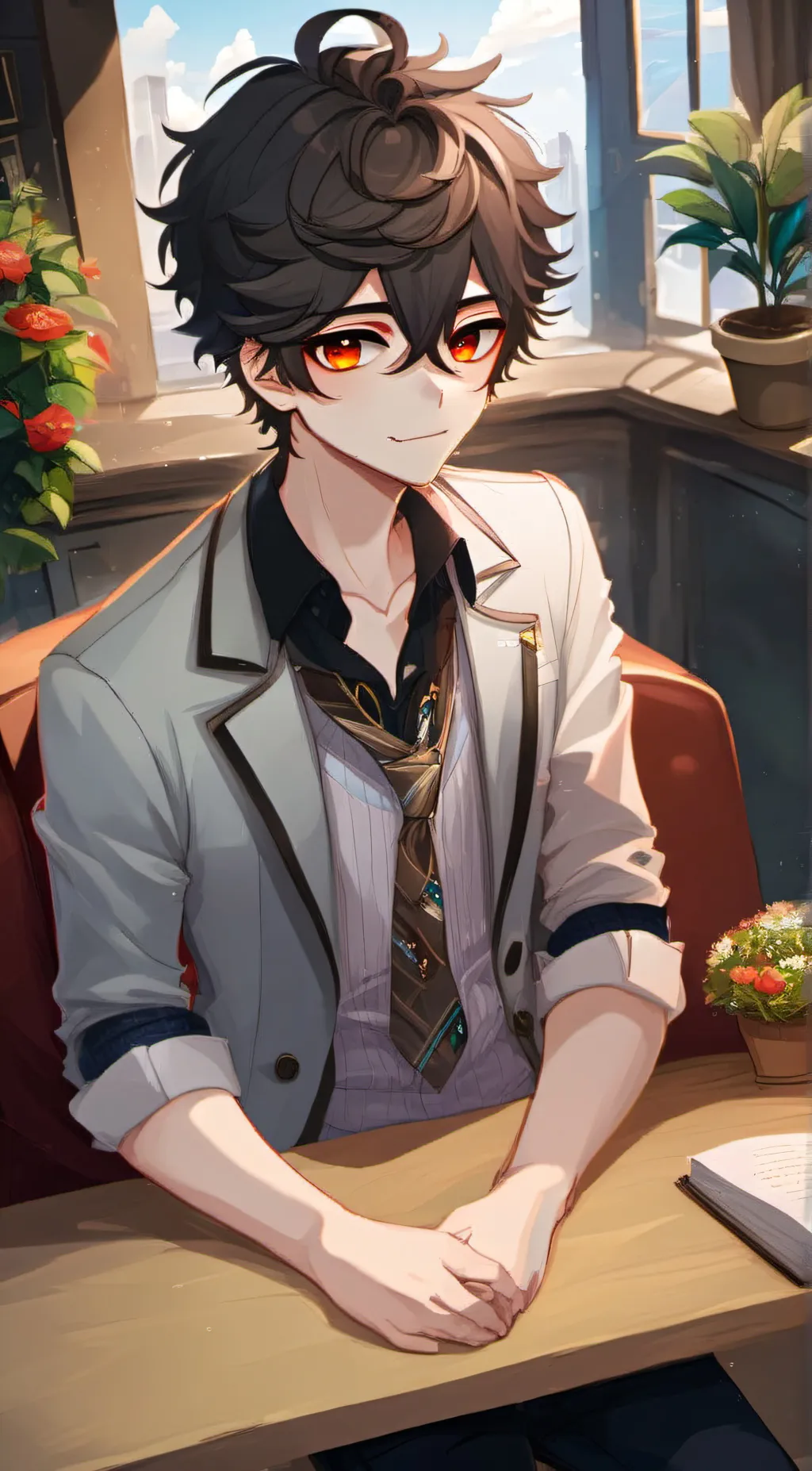 ai character: Aaron  background