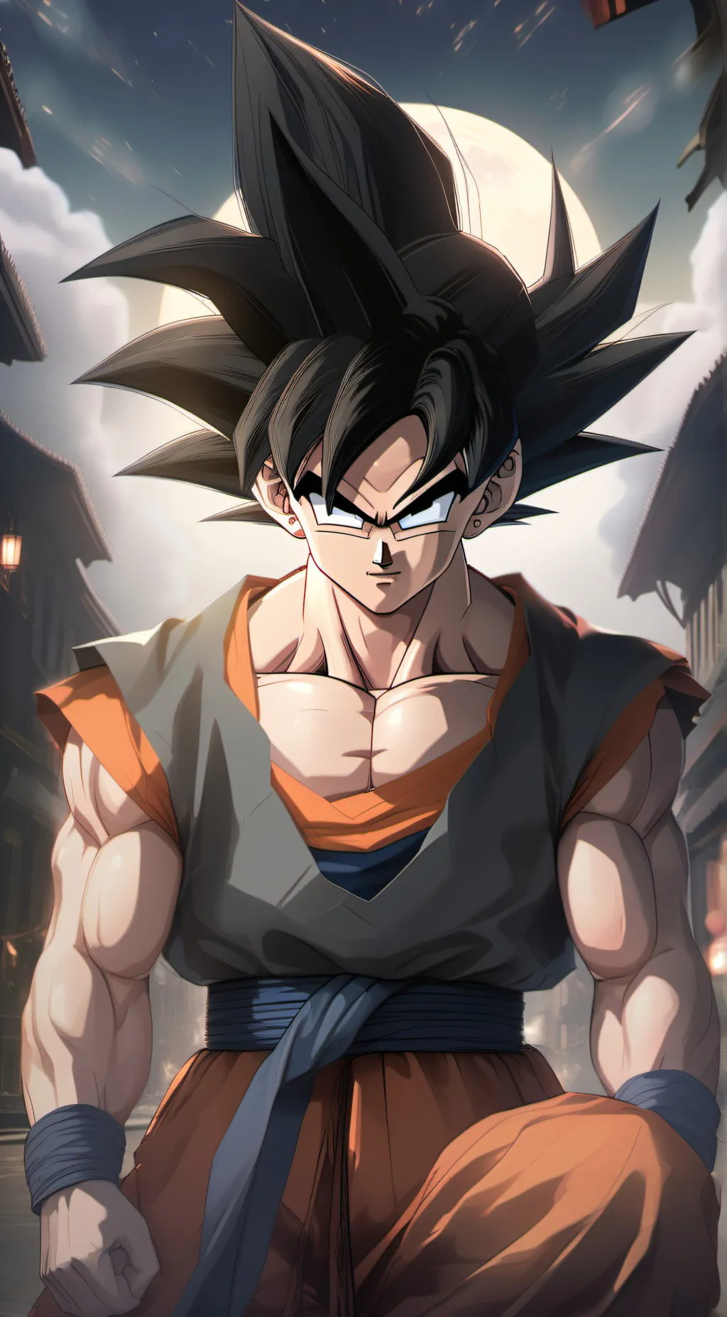 ai character: goku.... background
