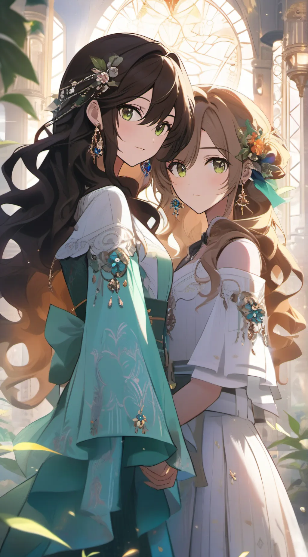 ai character: Sophia x and marie background