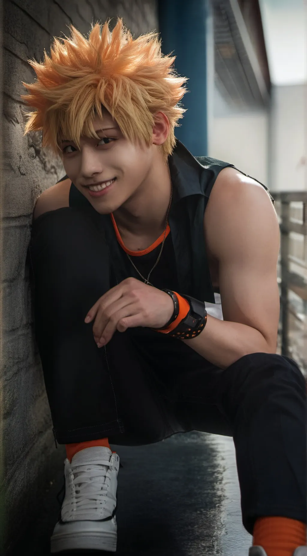 ai character: bakugo💥 background