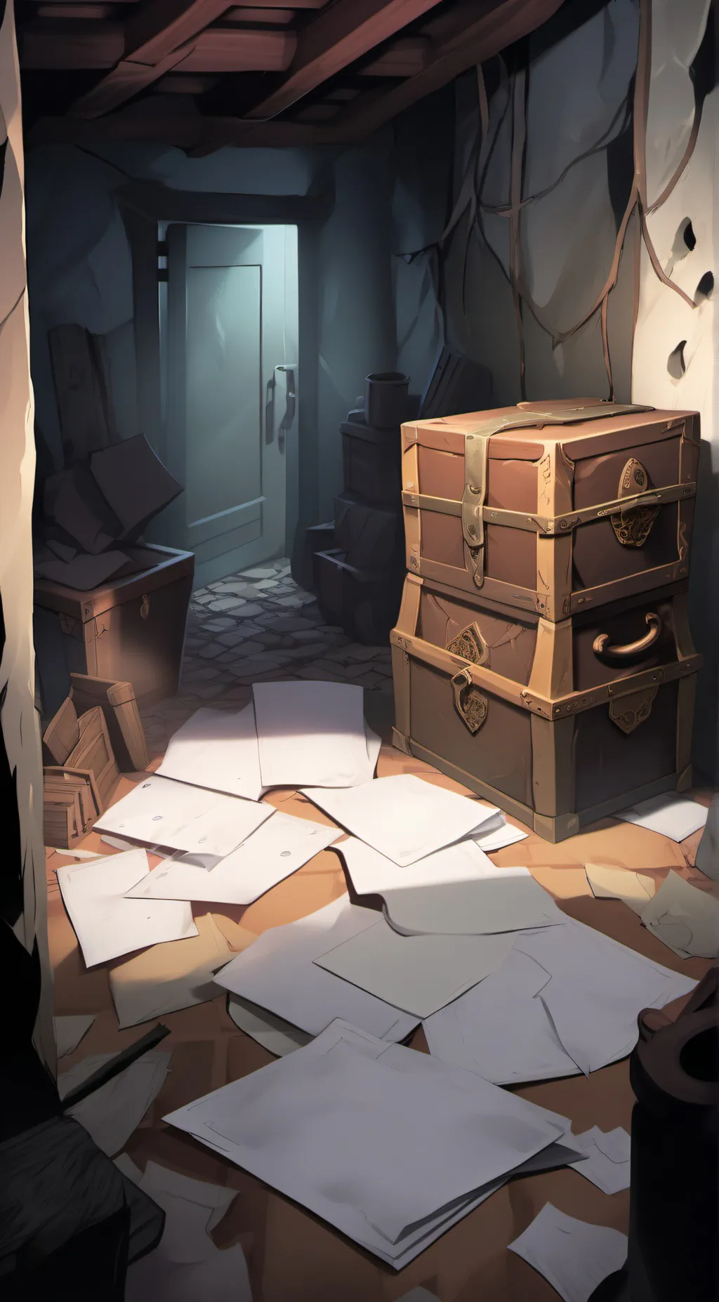 ai character: SkyeHouse Basement background