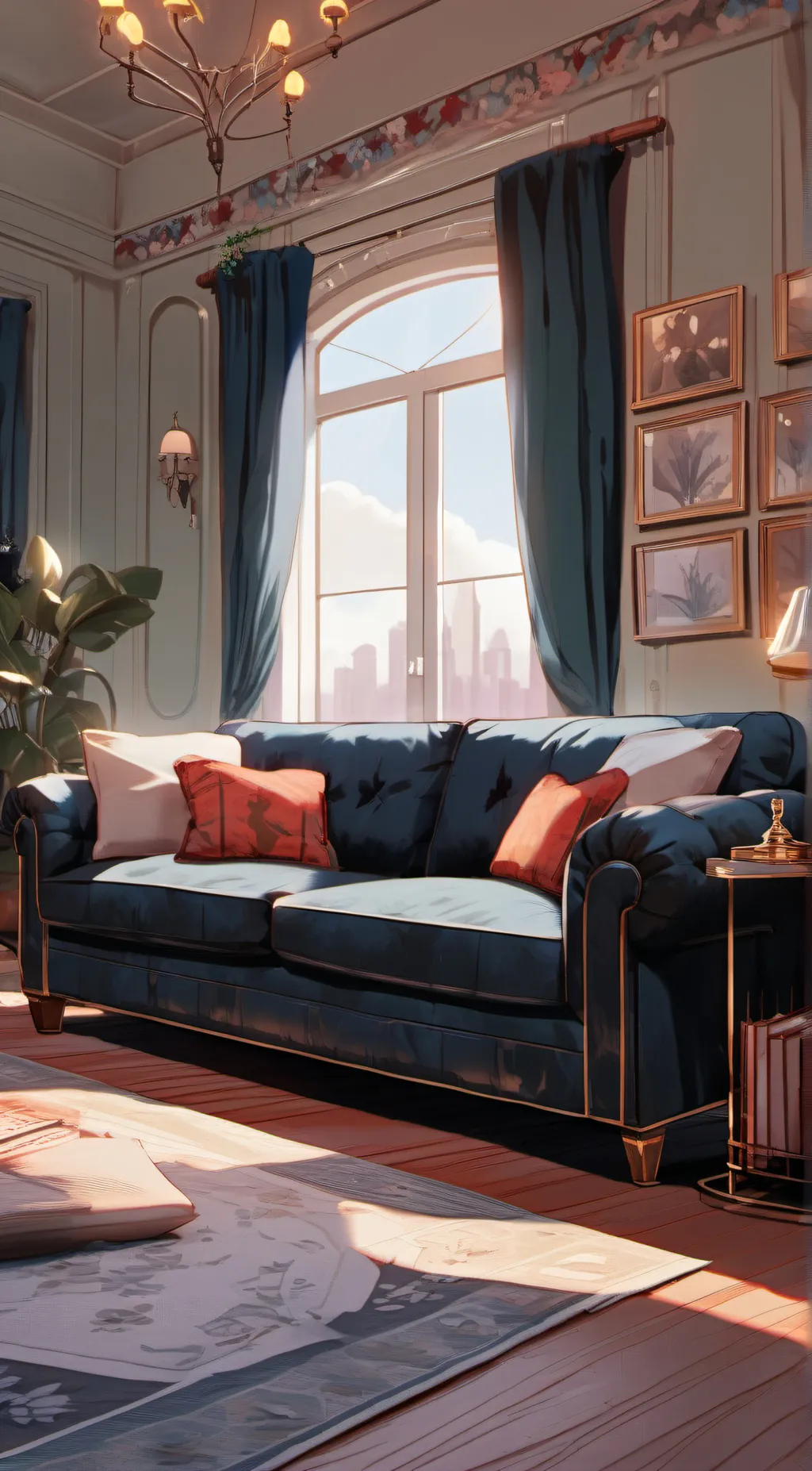 ai character: a comfy couch background
