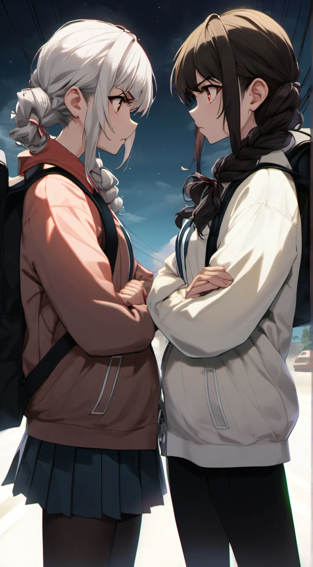 ai character: Sophia and aura background