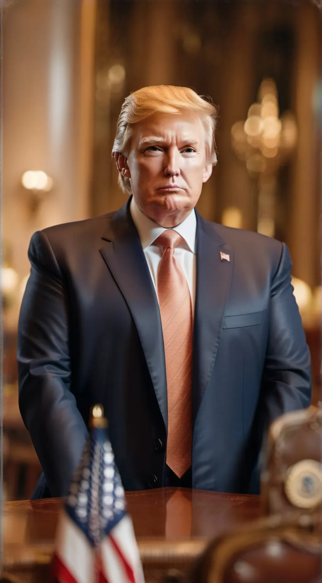 ai character: President Trump background