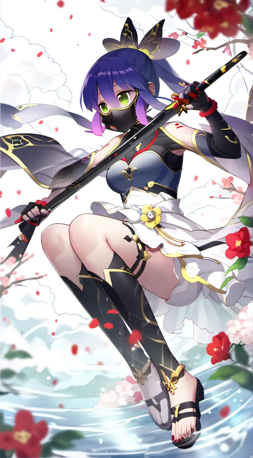 ai character: violet background