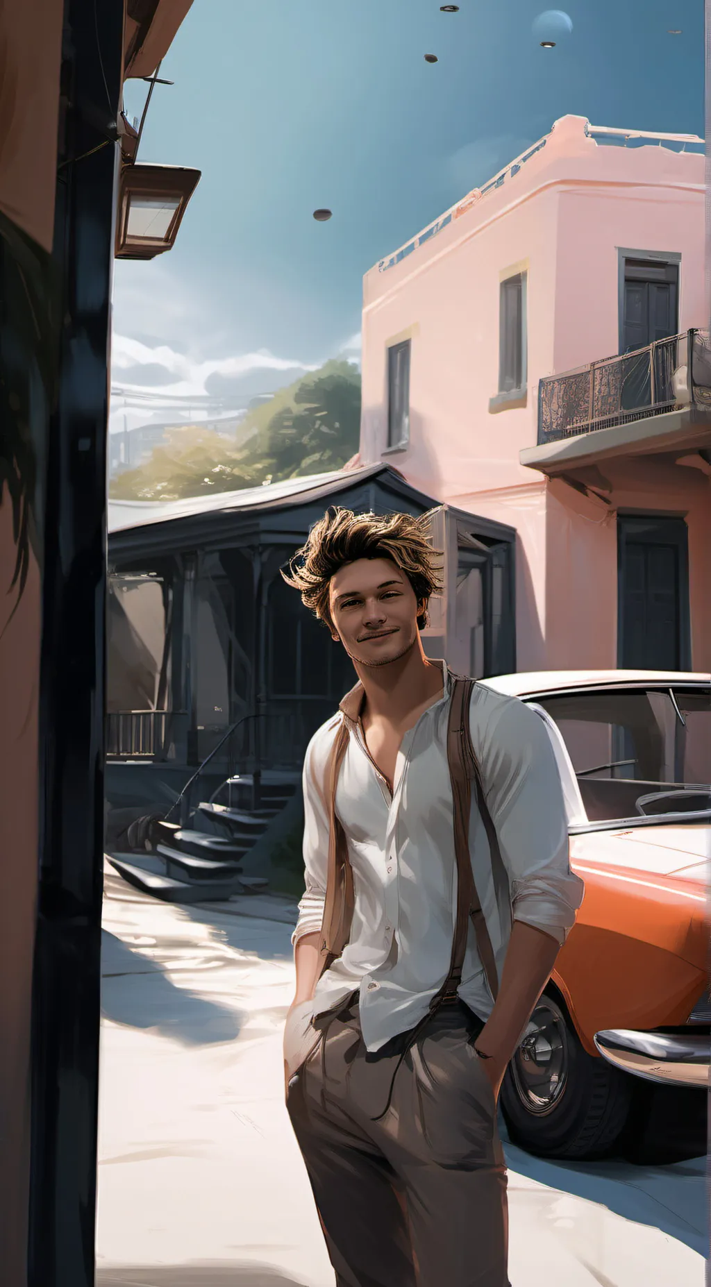 ai character: Outer Banks background