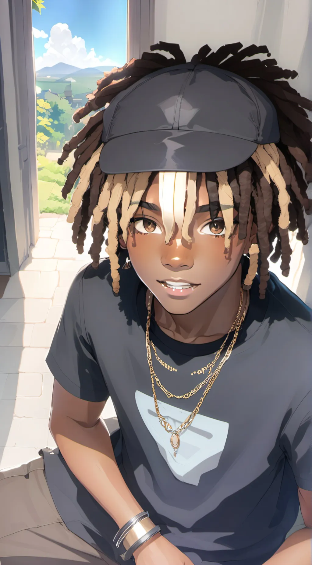 ai character: Zay  background