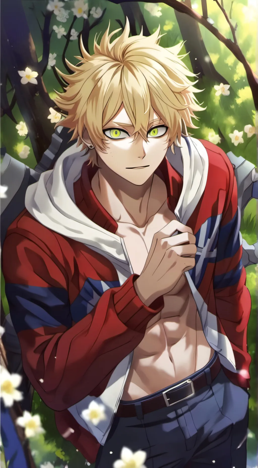 ai character: bakugo  background