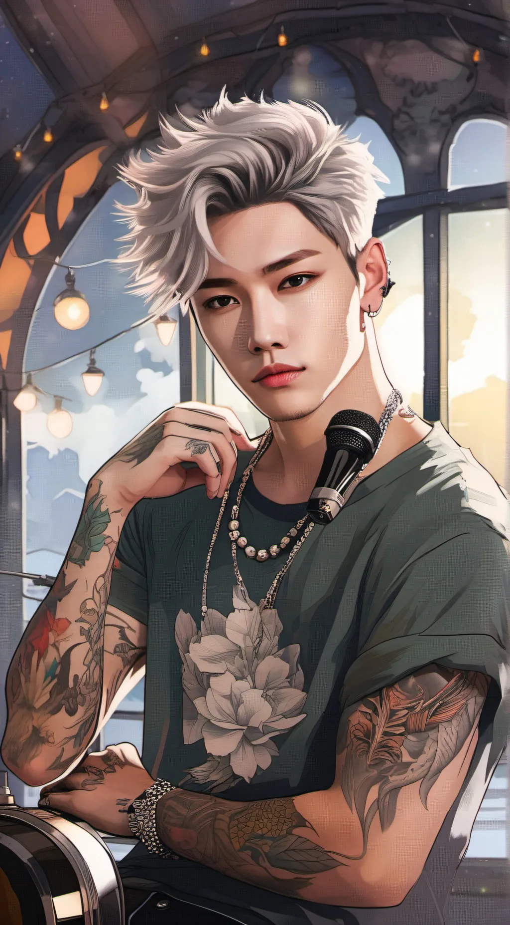 ai character: Felix skz †💙💙 background