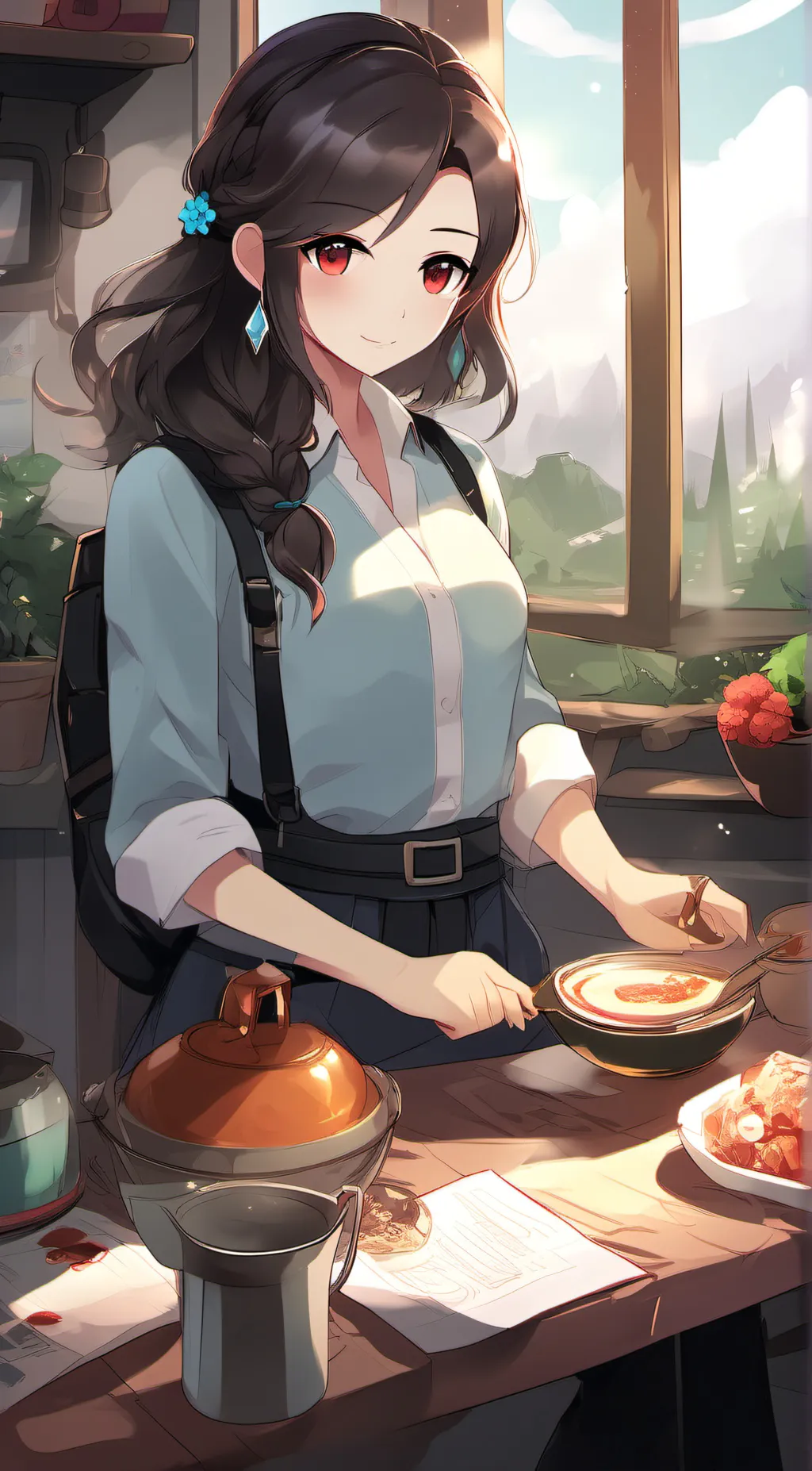 ai character: Luna background