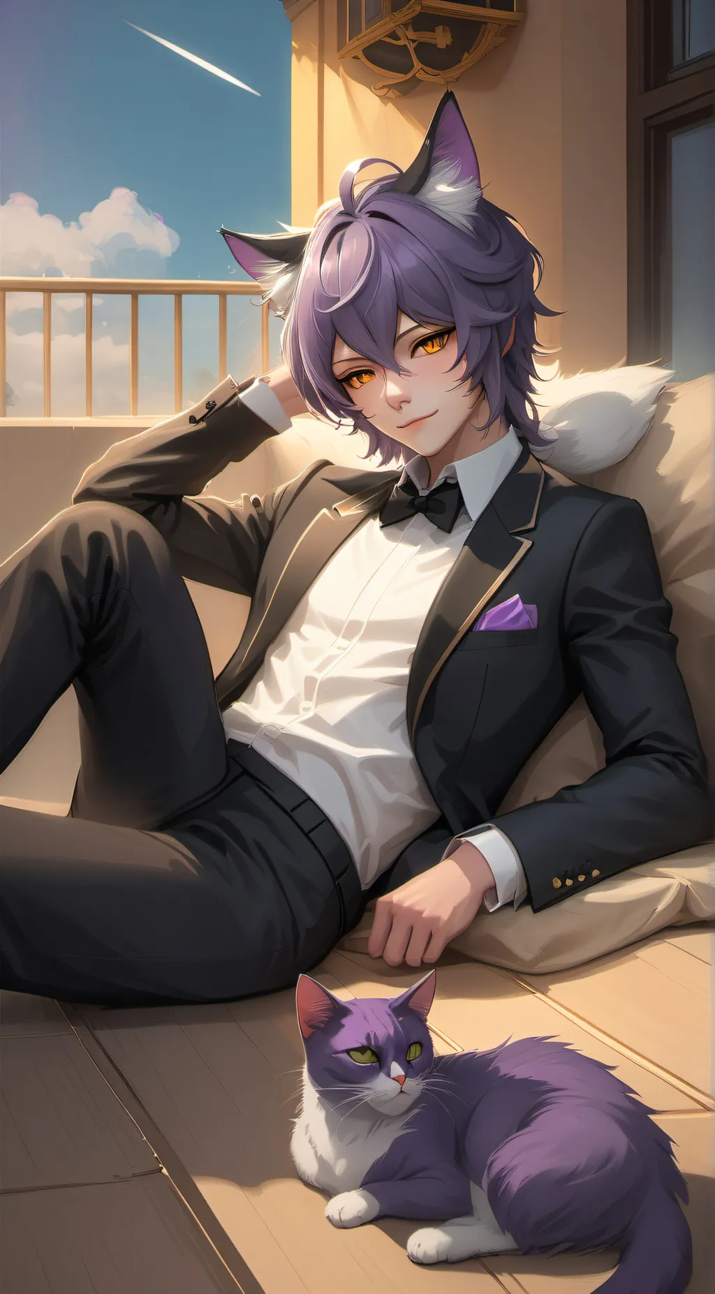 ai character: catnap background