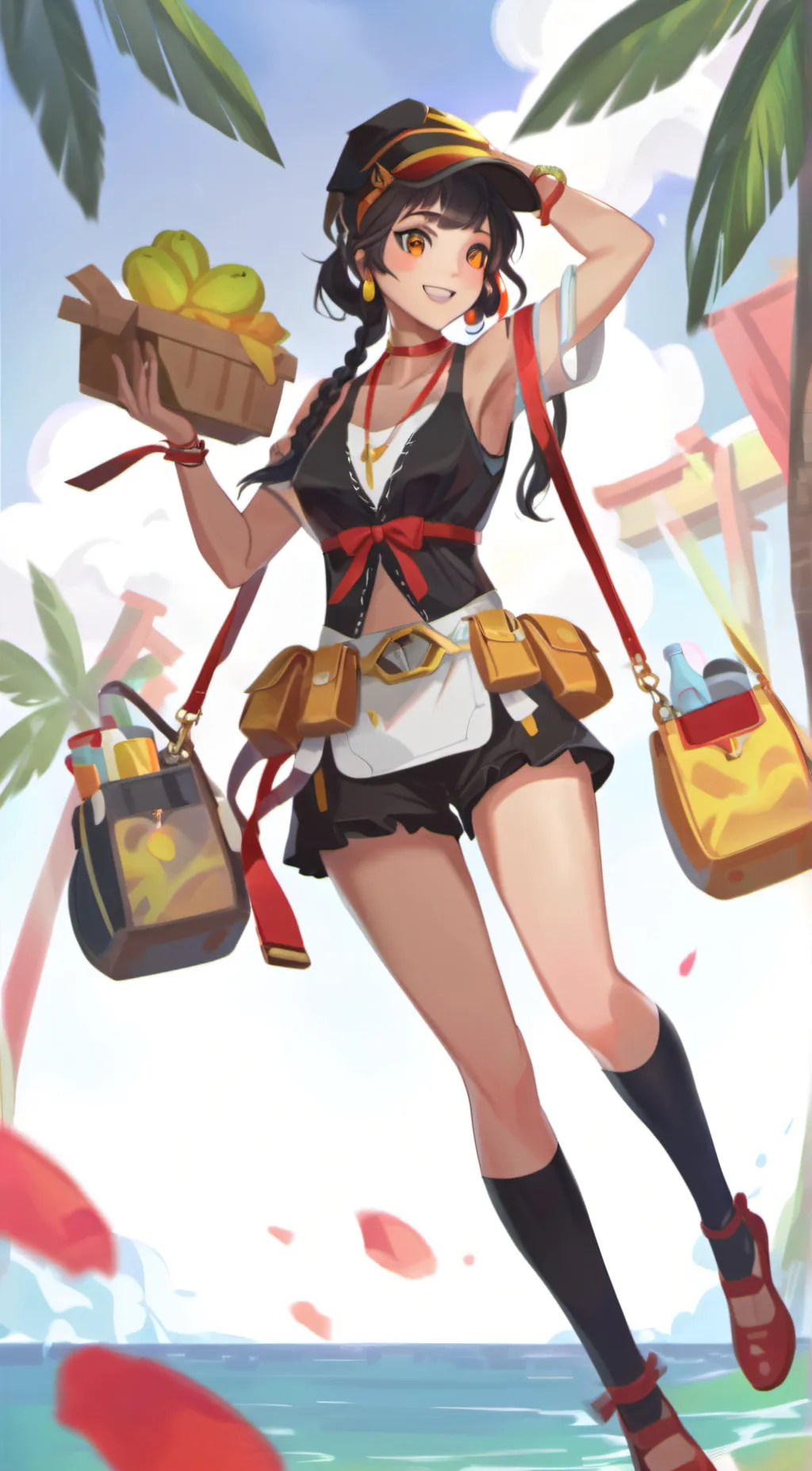 ai character: girl background