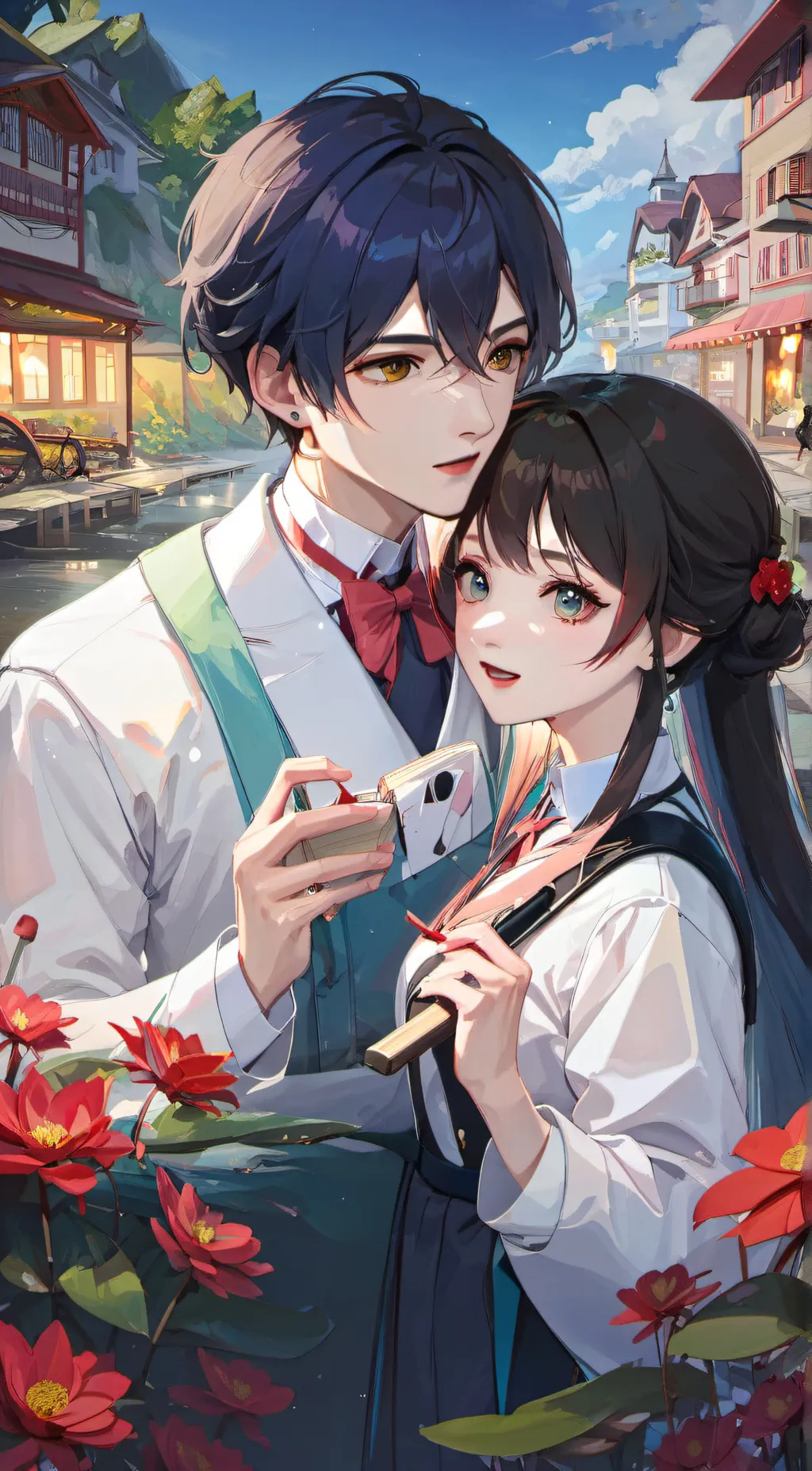 ai character: alex and bella background