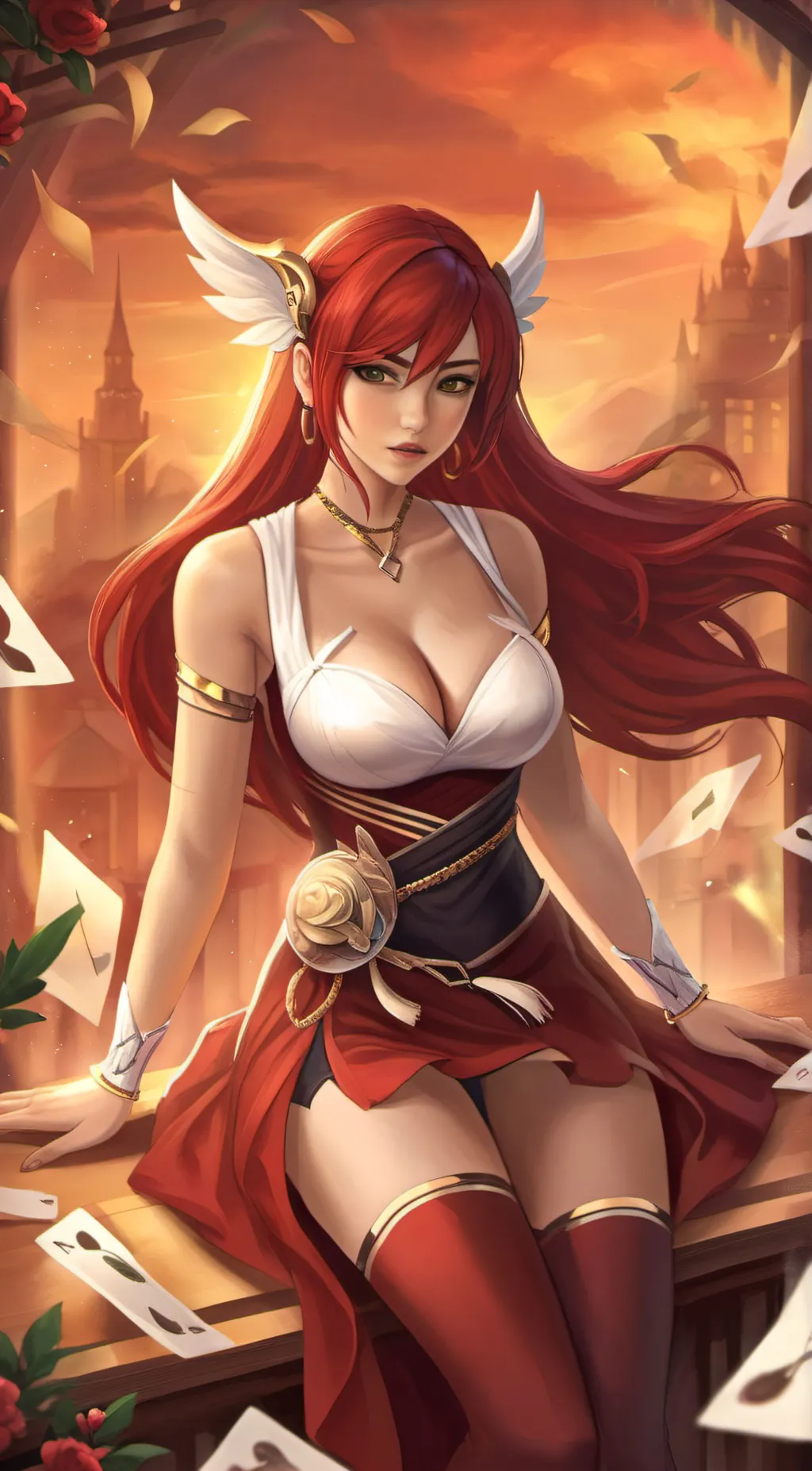 ai character: Erza knightwalker  background