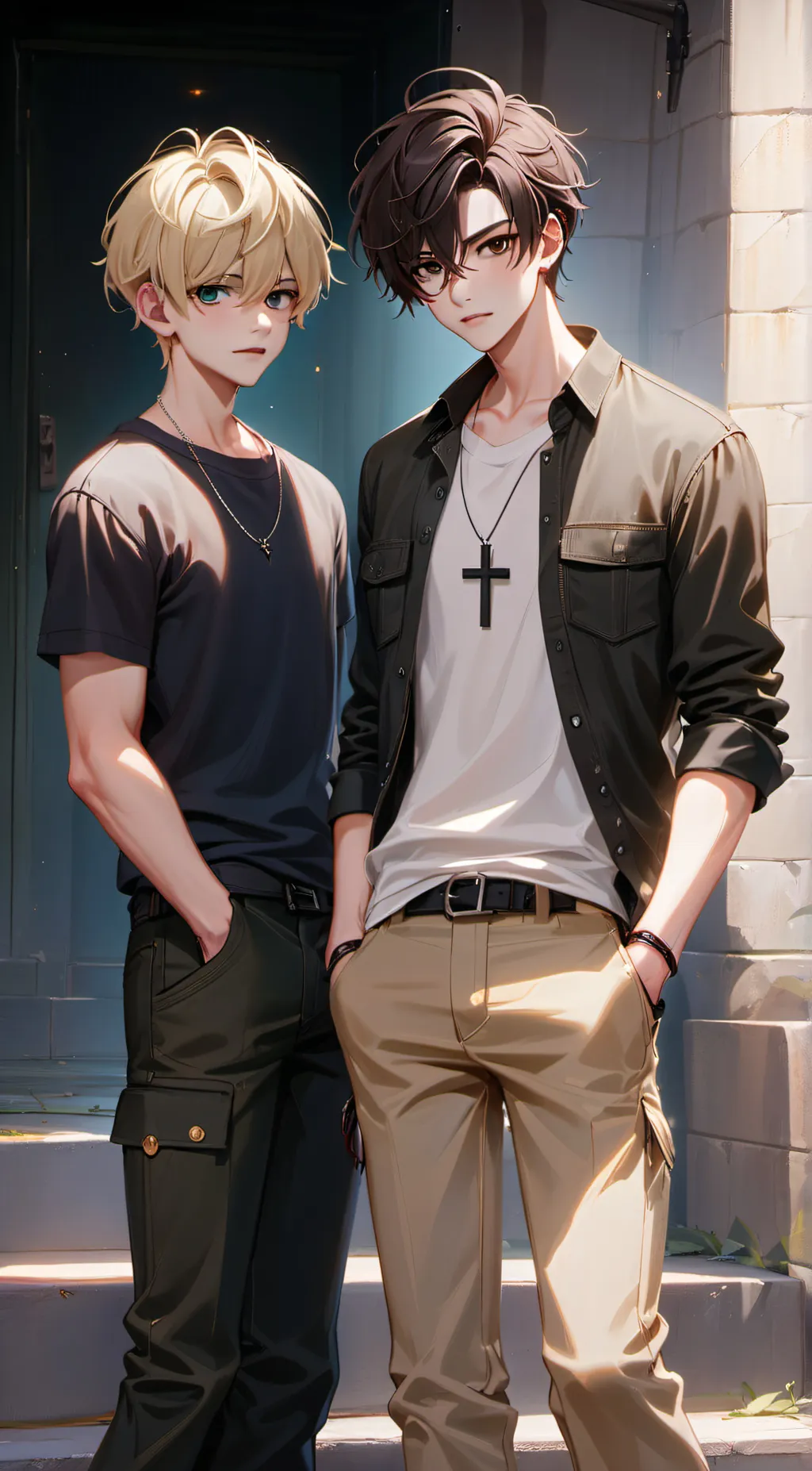 ai character: Ashi + Damien background