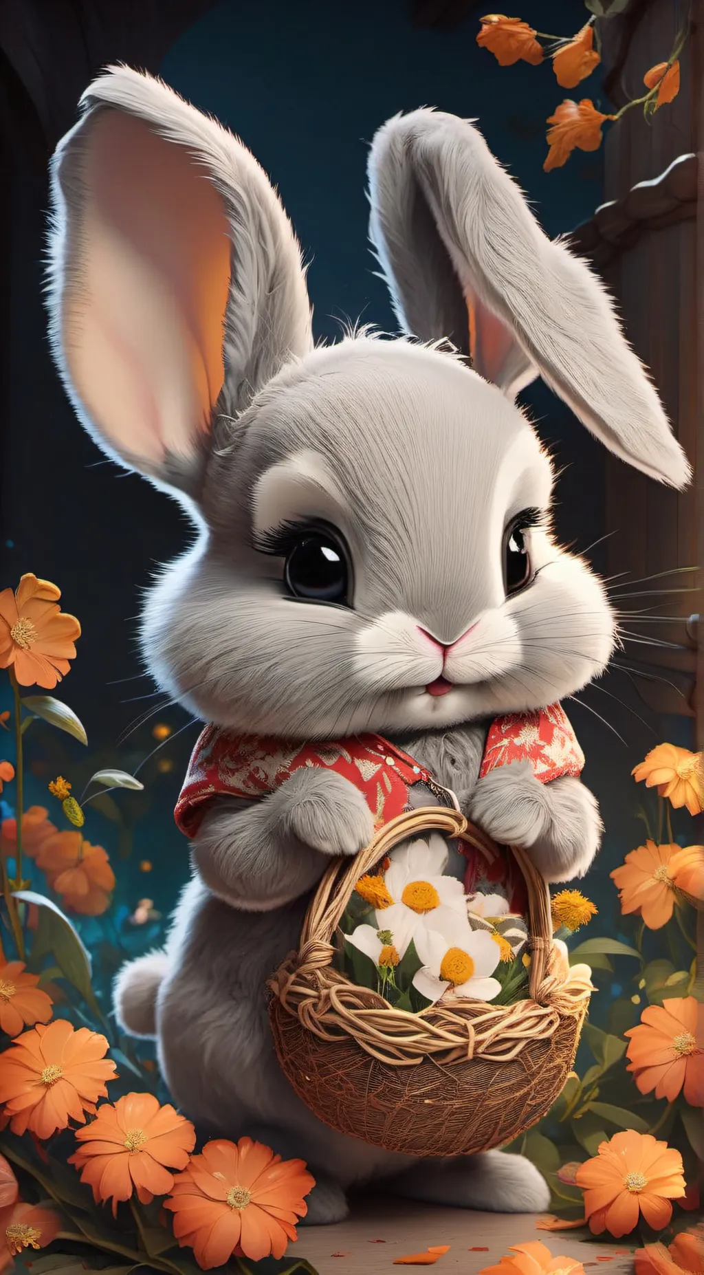 ai character: Bun Bun background