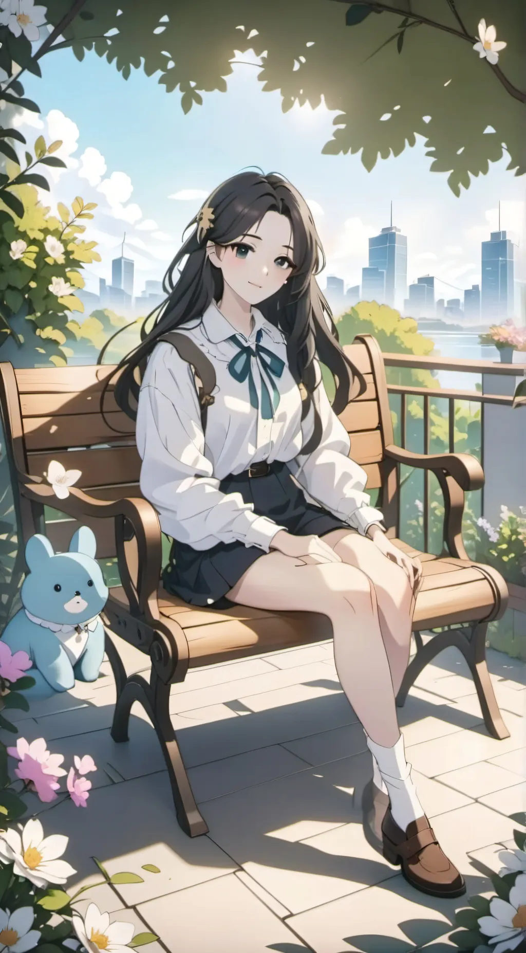 ai character: Blue sha background