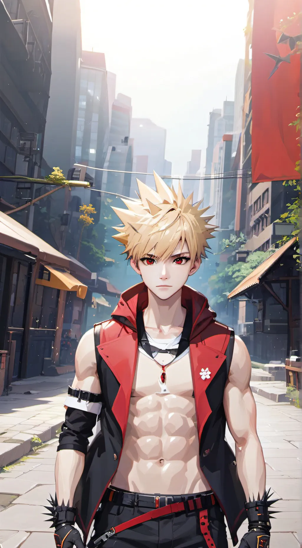 ai character: bakugou katsuki background