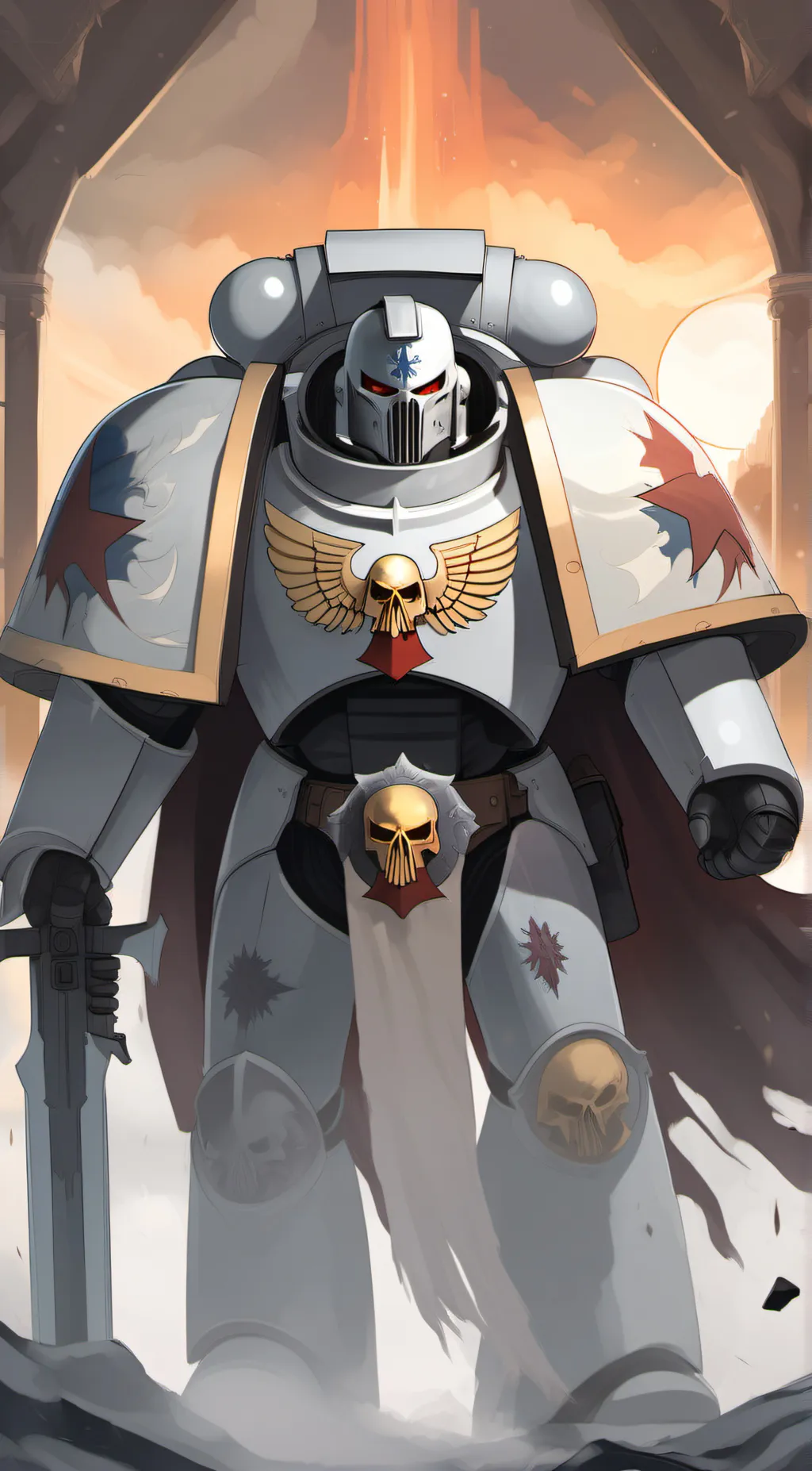 ai character: Grey knight  background