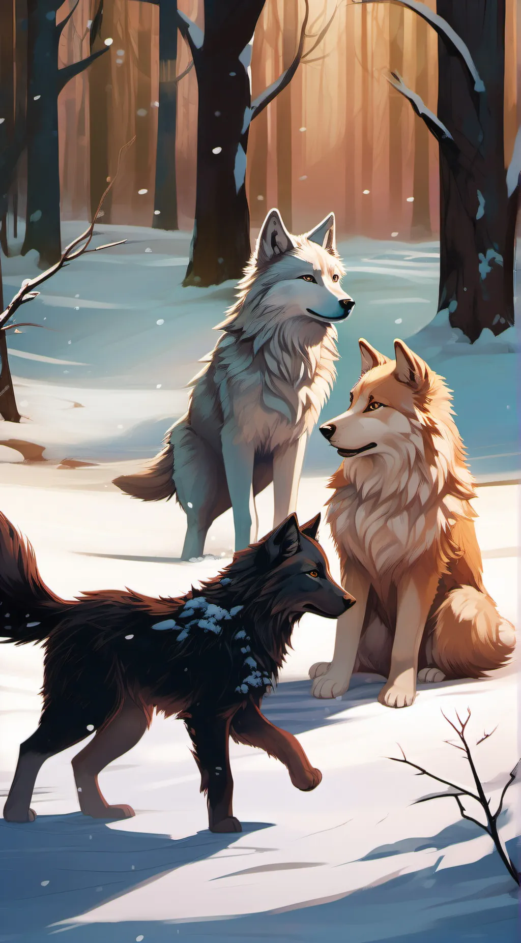 ai character: River, Alex, Zack  background