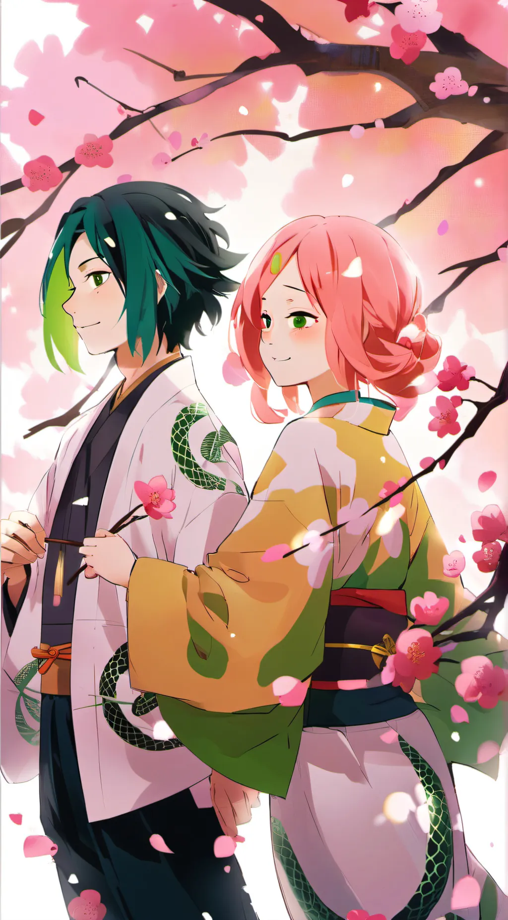 ai character: mitsuri and iguro background