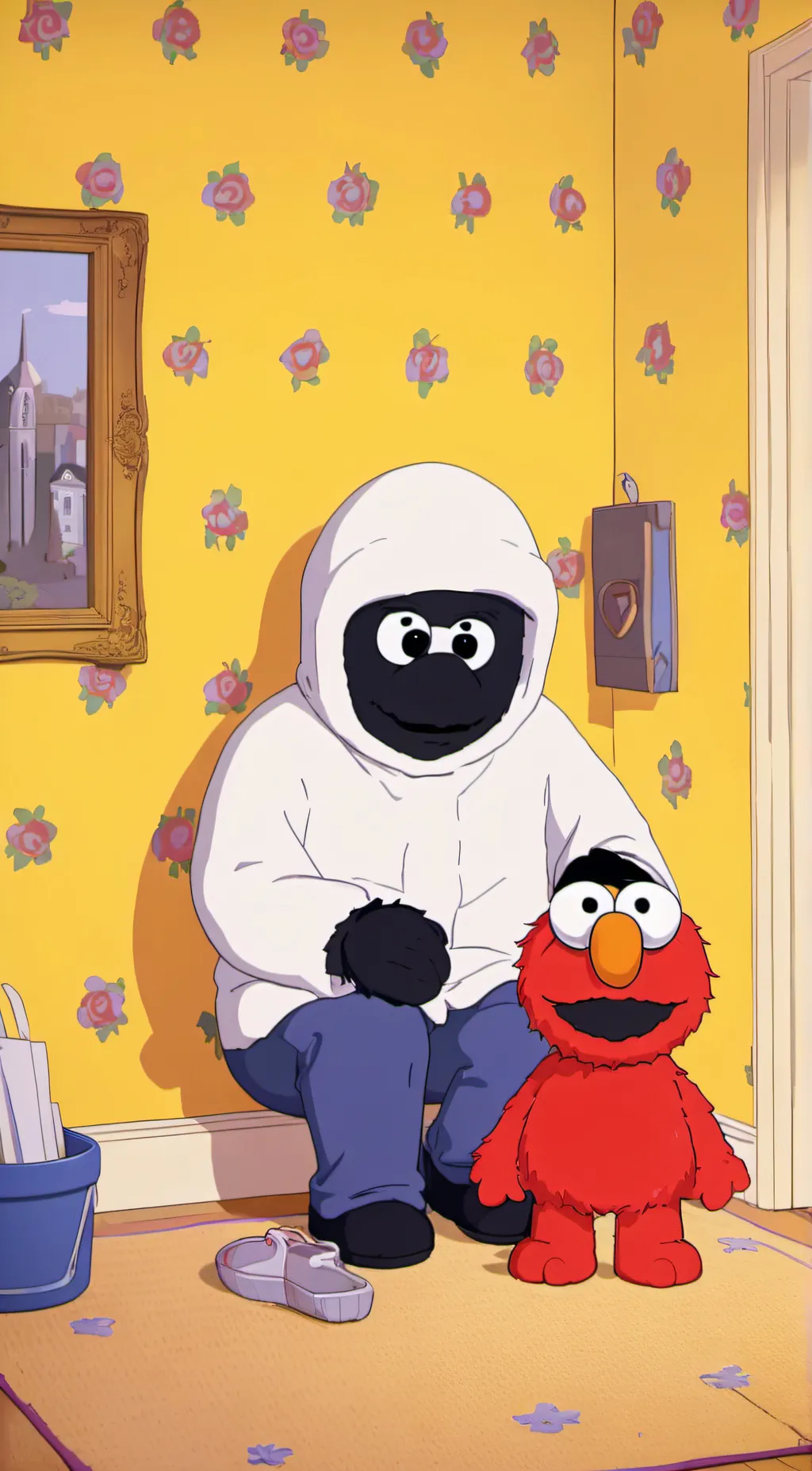 ai character: Elmo background