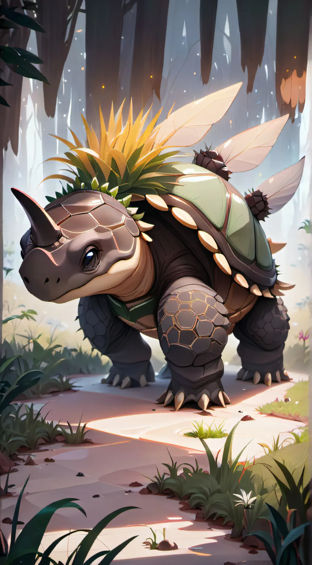 ai character: grassameck background