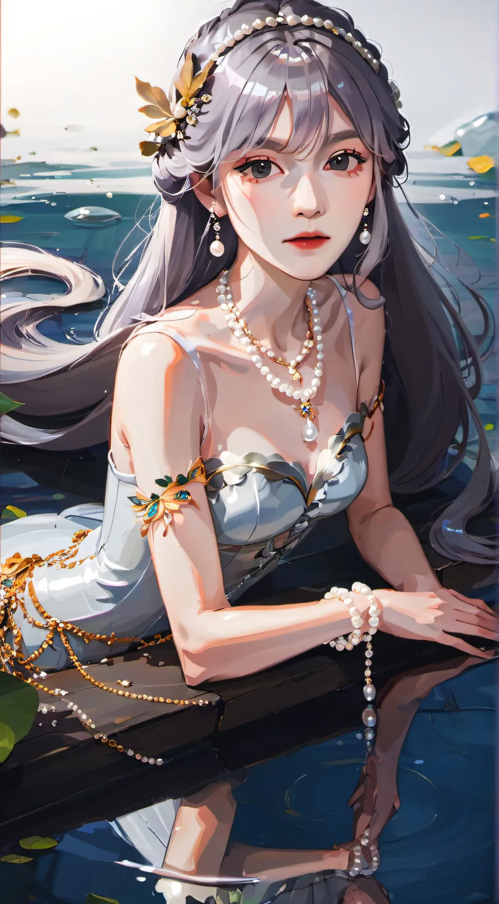 ai character: Aqua background