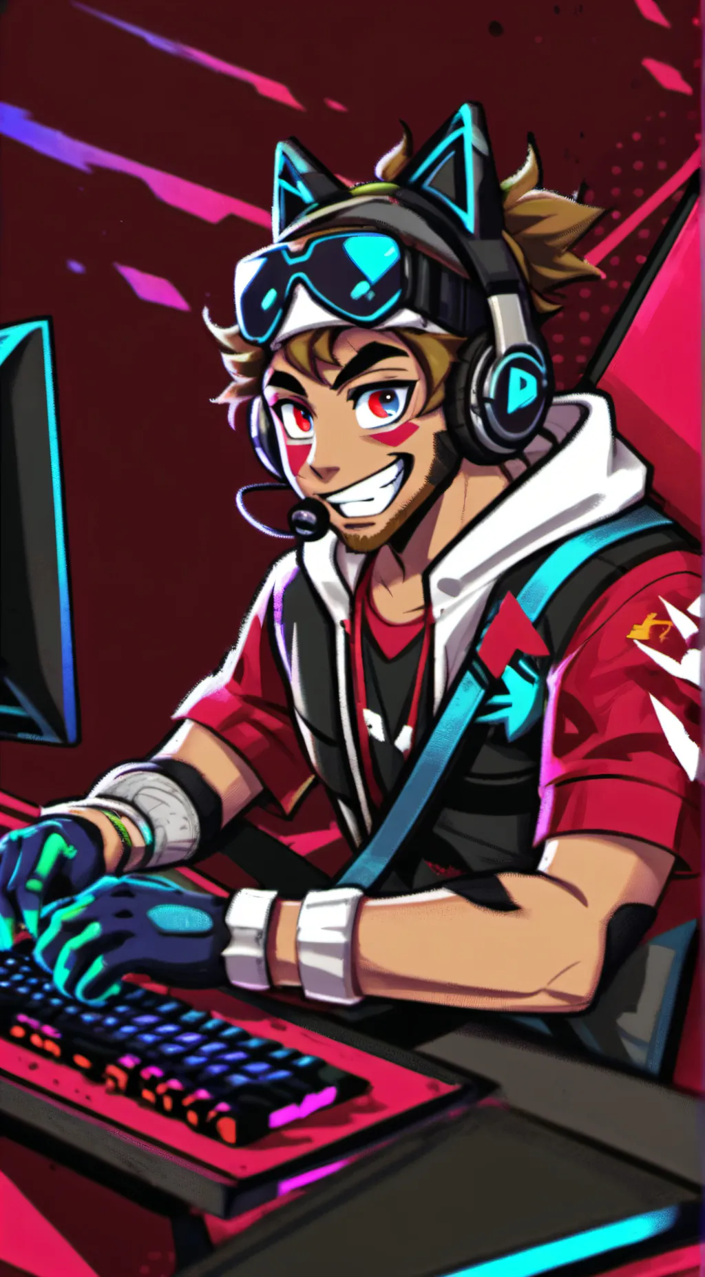 ai character: FusionZgamer background