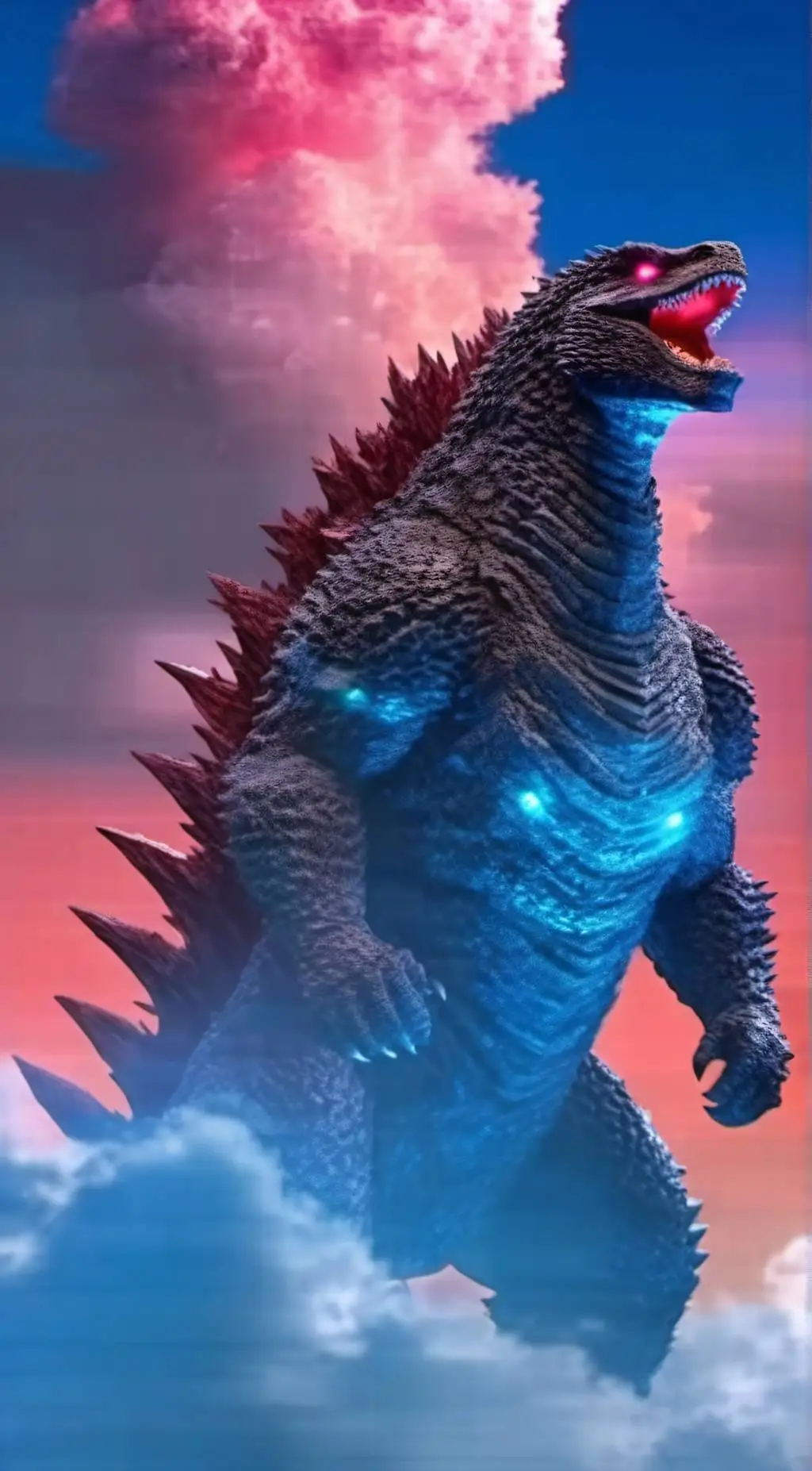 ai character: Godzilla background