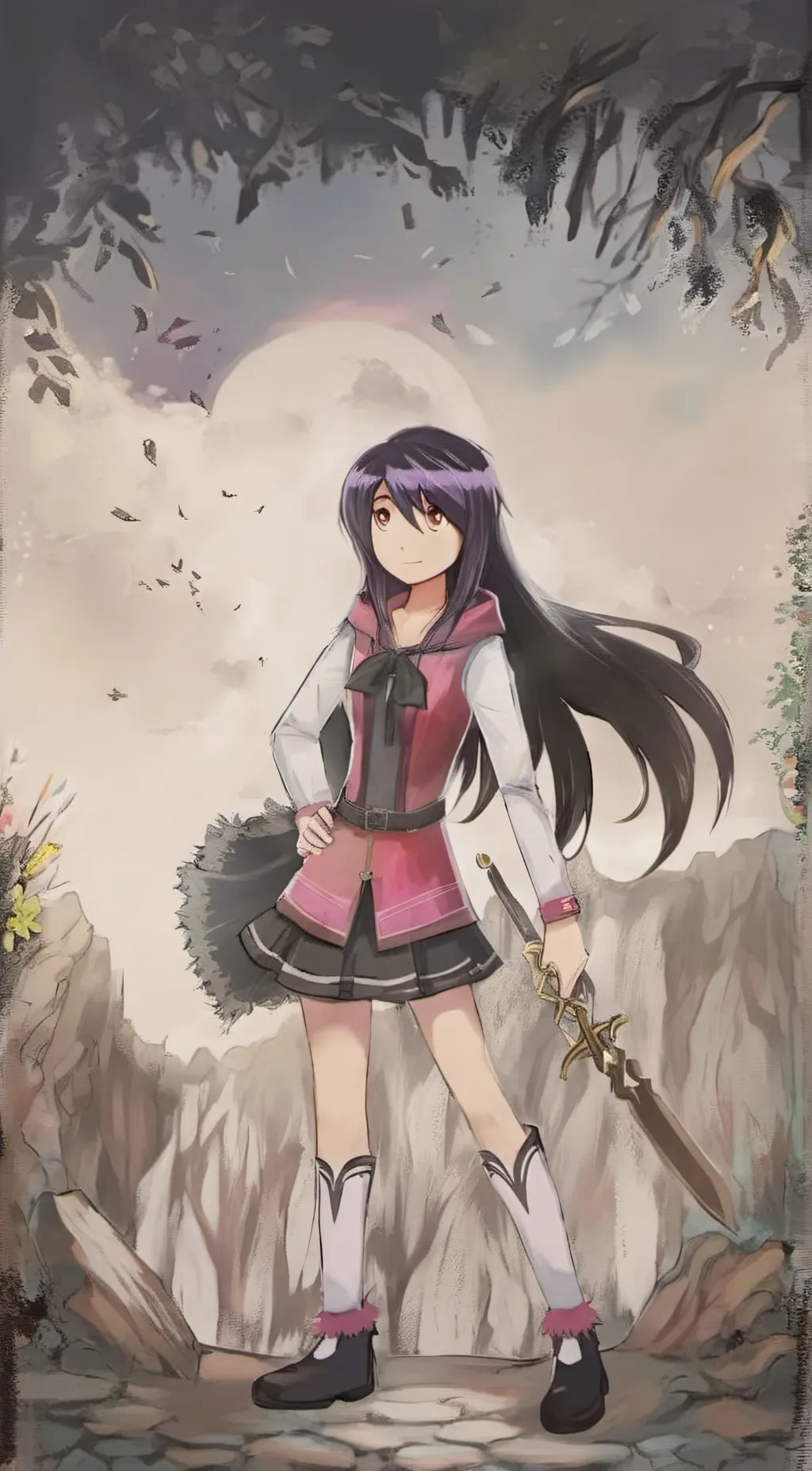 ai character: Aphmau 💜💜💜💜 background