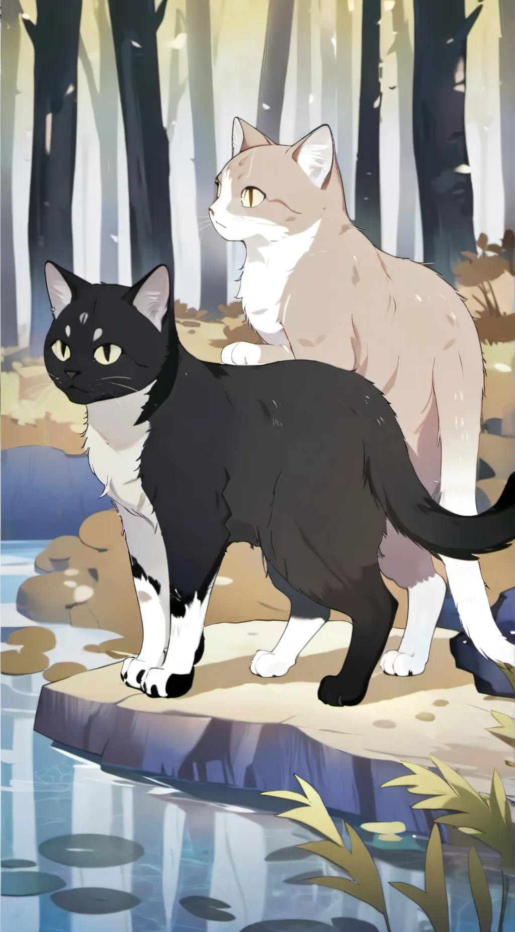 ai character: Moon and sunny background