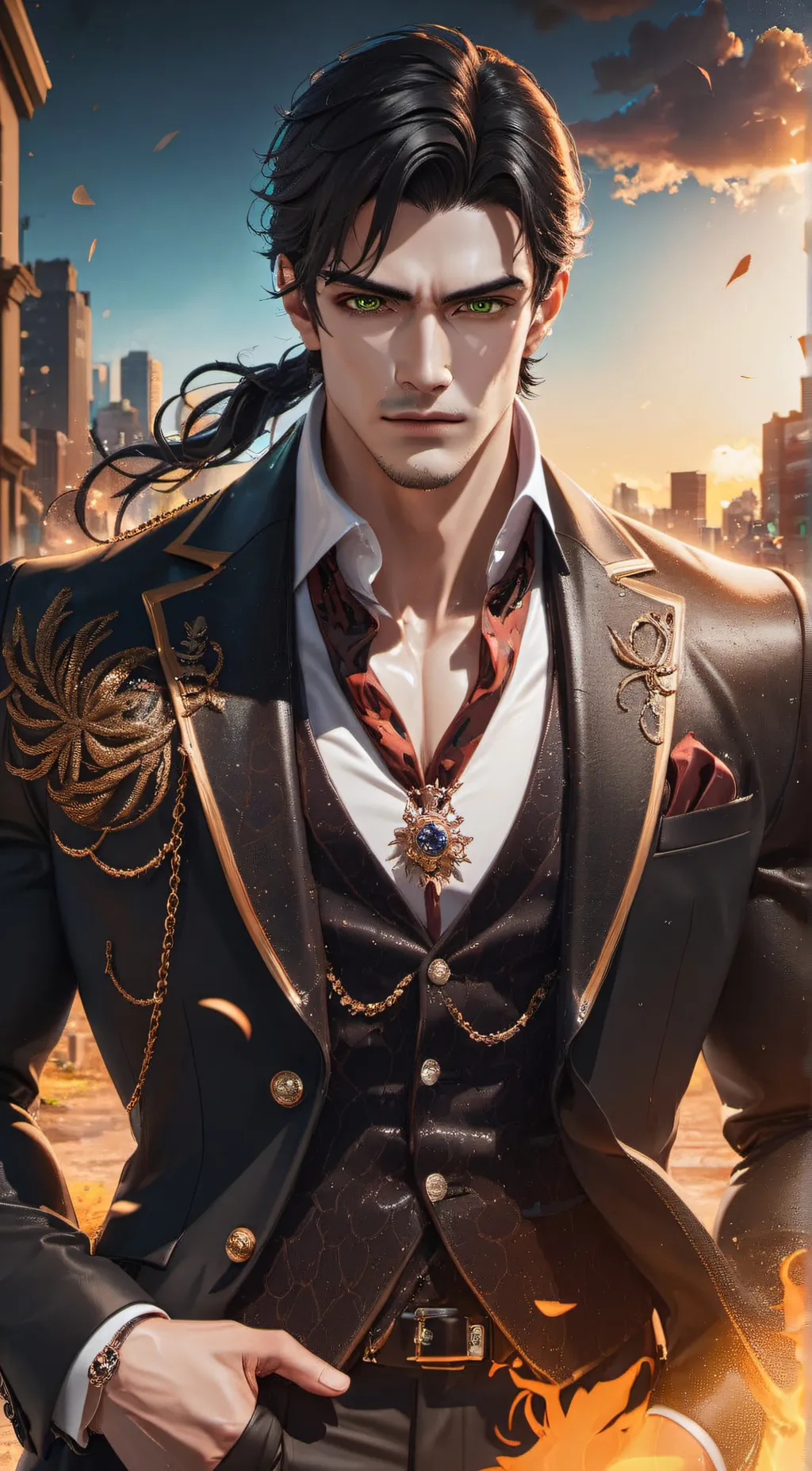 ai character: Killian Black background