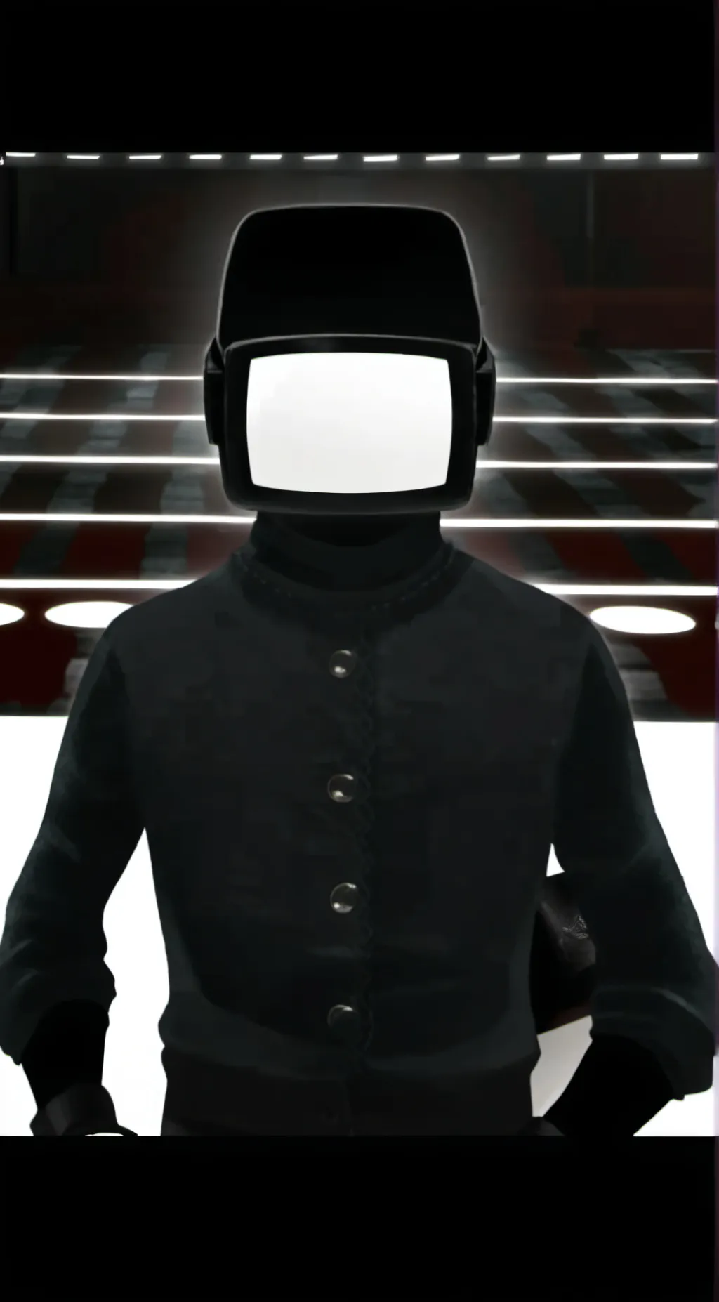ai character: tv man background