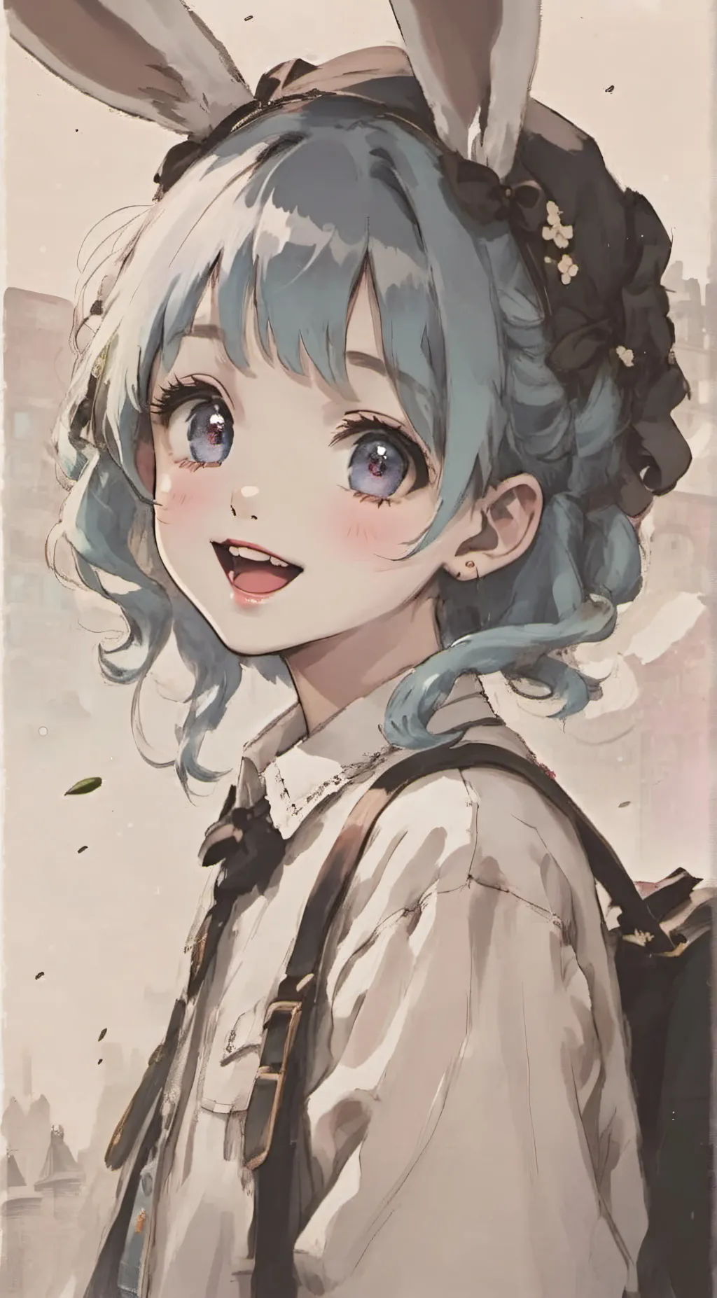 ai character: Sparkle background