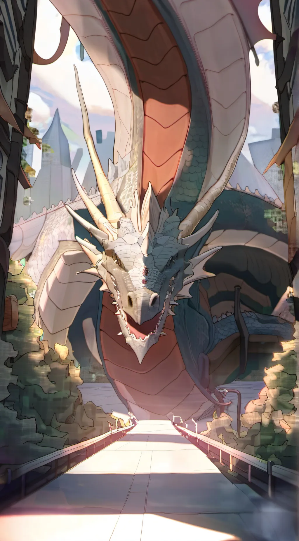 ai character: dragon  background