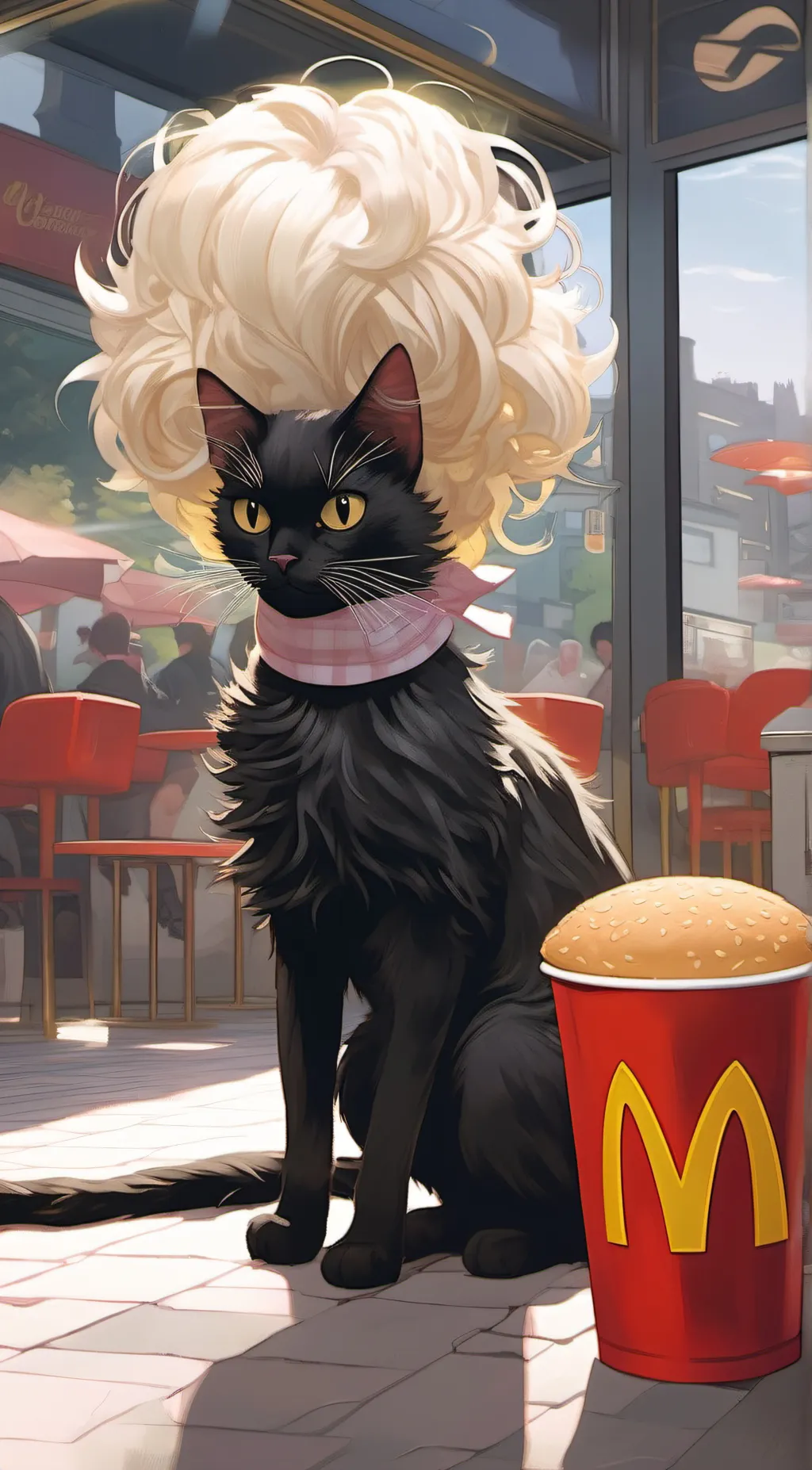 ai character: cat:3 background