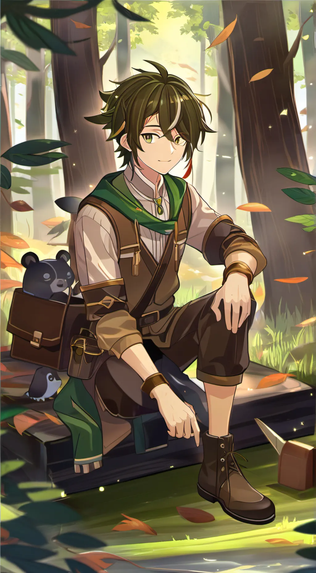 ai character: leafiz background