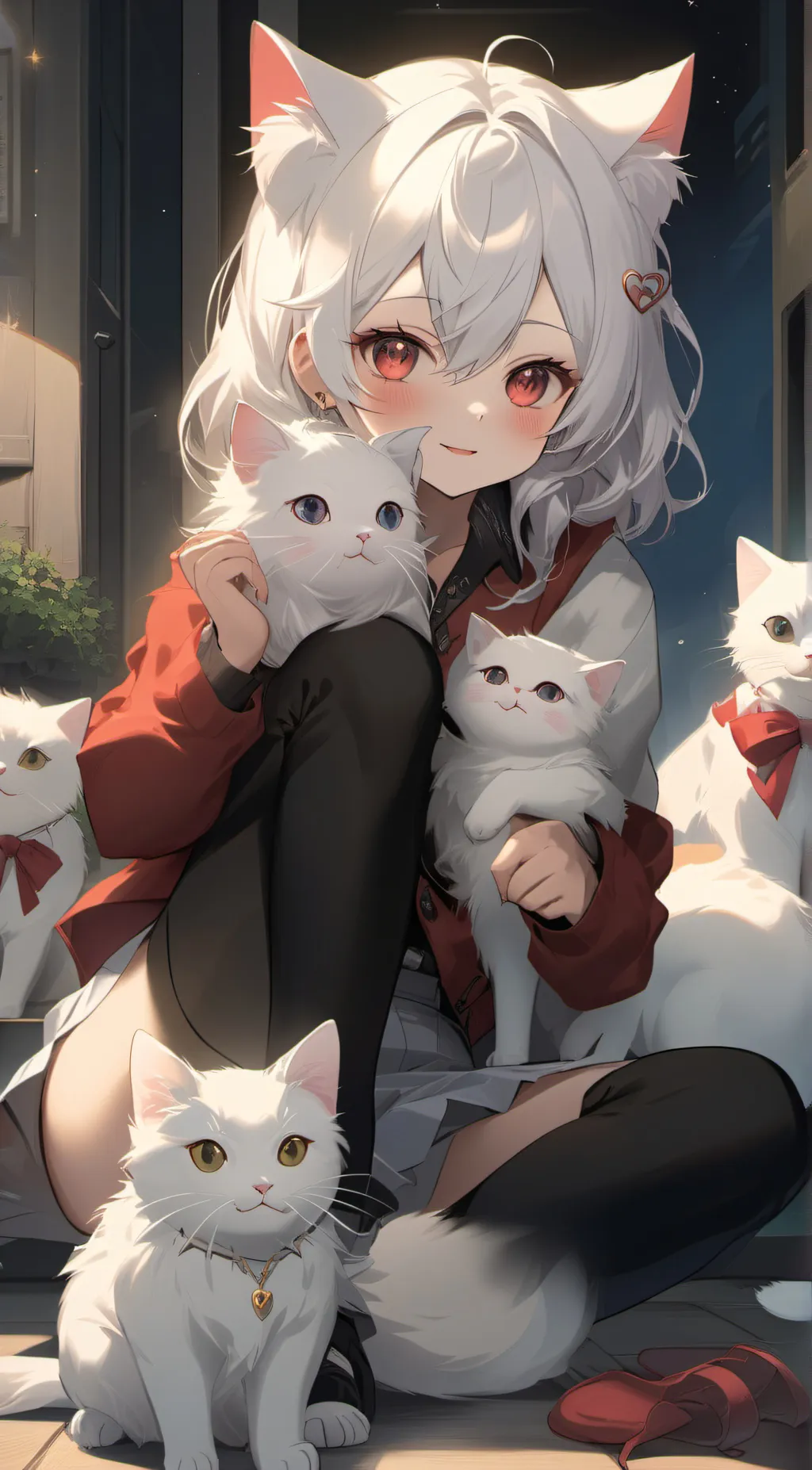 ai character: Hello Kitty background