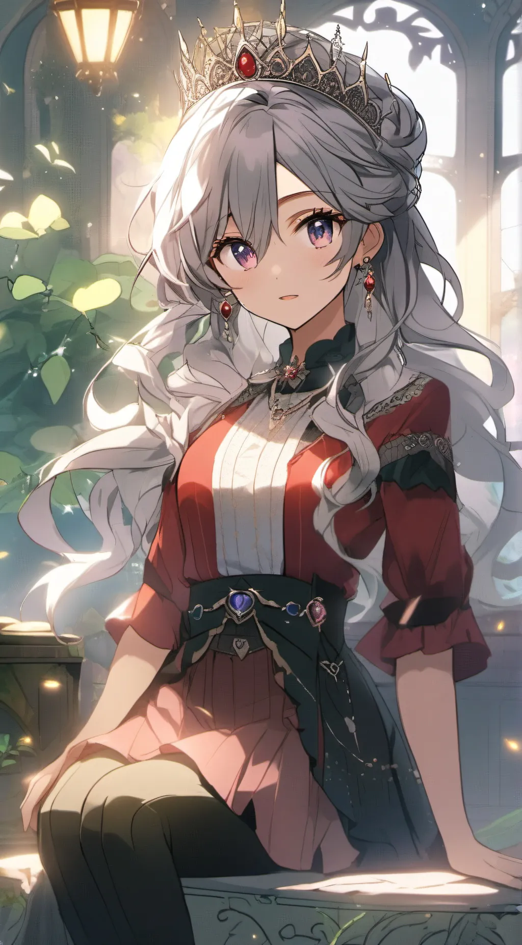 ai character: Queen silk background