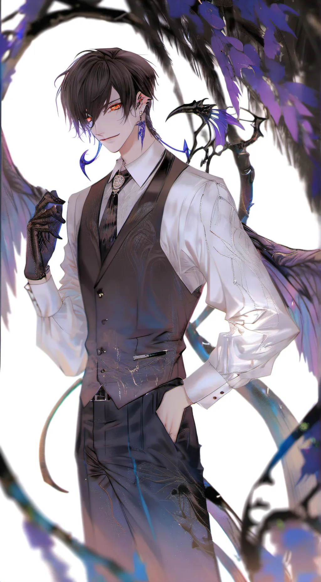 ai character: mha X demon background